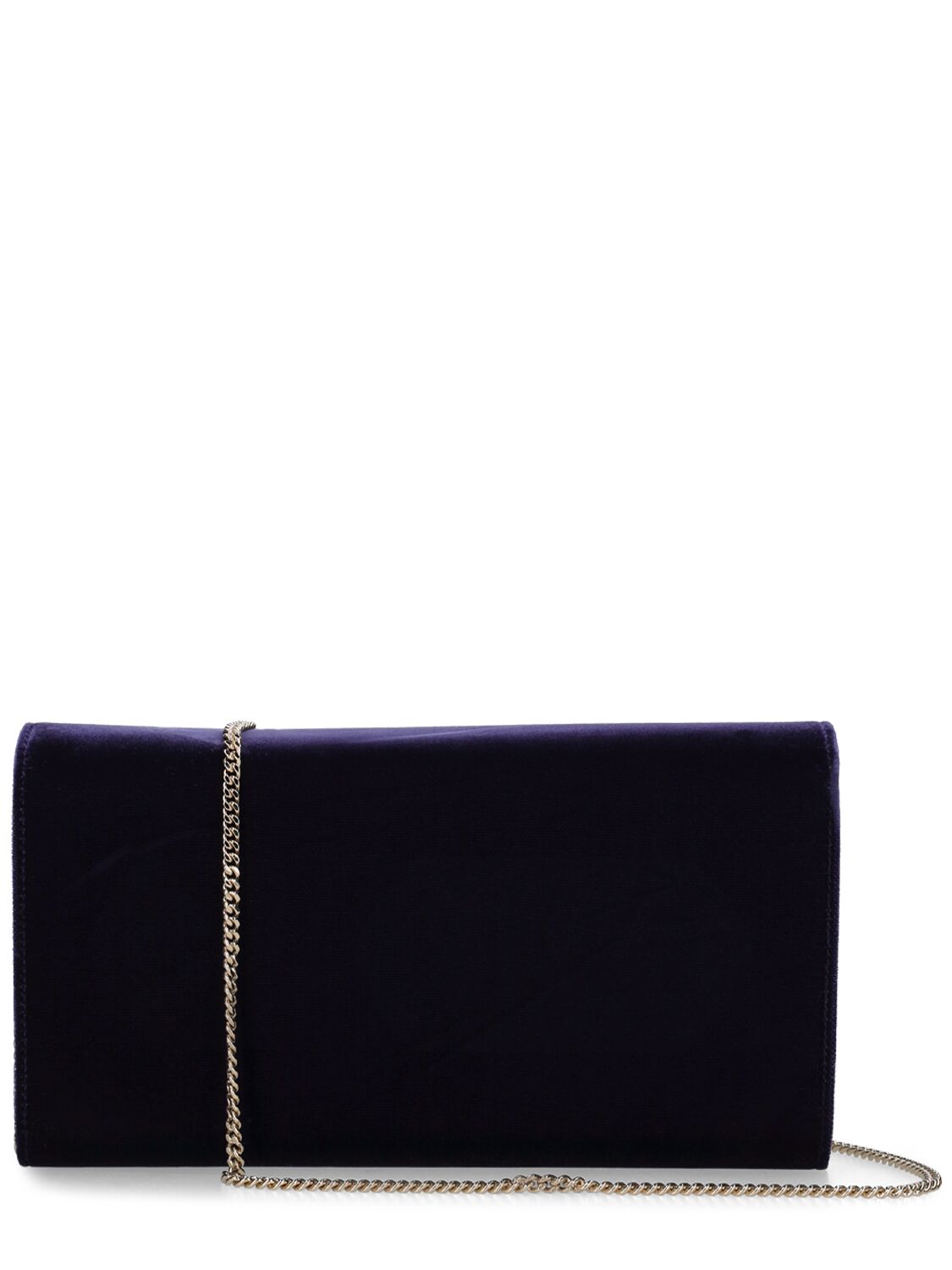 Shop Roger Vivier Velvet Clutch W/embellished Buckle In Blue