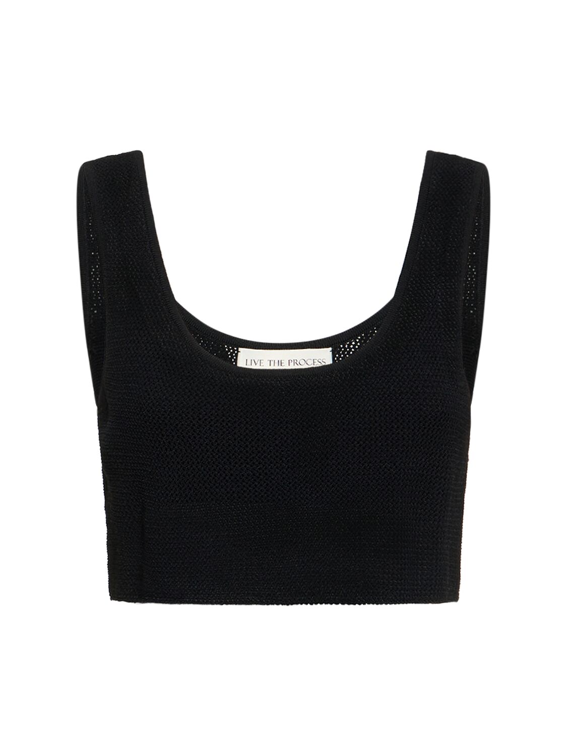 Live The Process Nyx Knitted Bra Top In Black