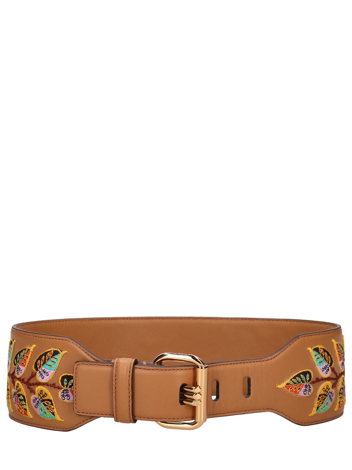 Triple Barb Embroidered Leather Belt