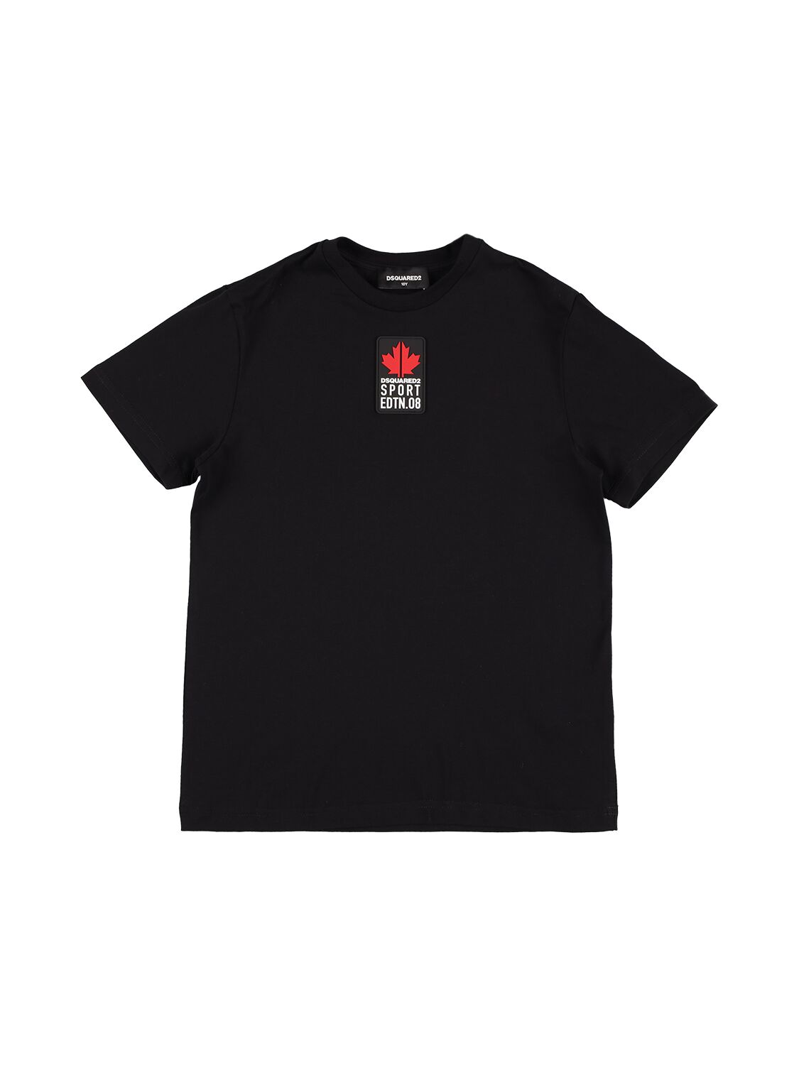 Dsquared2 Kids' Cotton Jersey T-shirt W/logo In Black