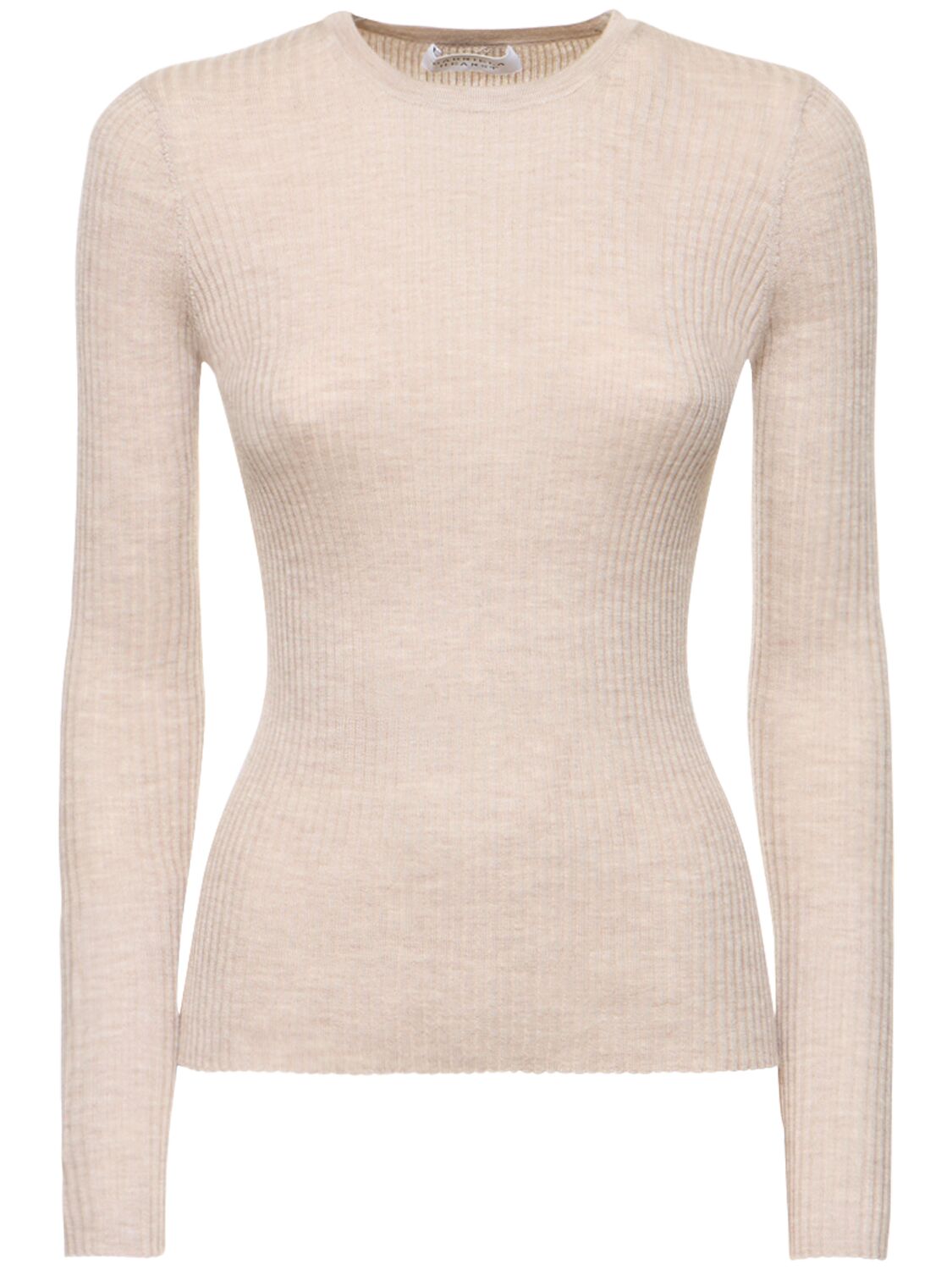 Gabriela Hearst Browning Ribbed Cashmere & Silk Sweater In Neutral