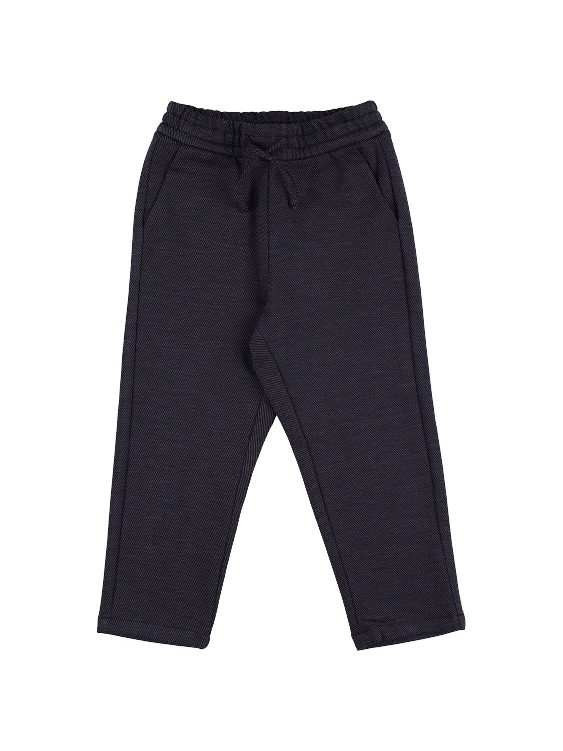 Bonpoint Kids' Timi Viscose Blend Straight Pants In 네이비