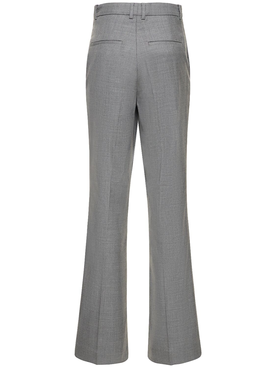 Shop Bite Studios Moreau Classic Wool Straight Pants In Heather Grey