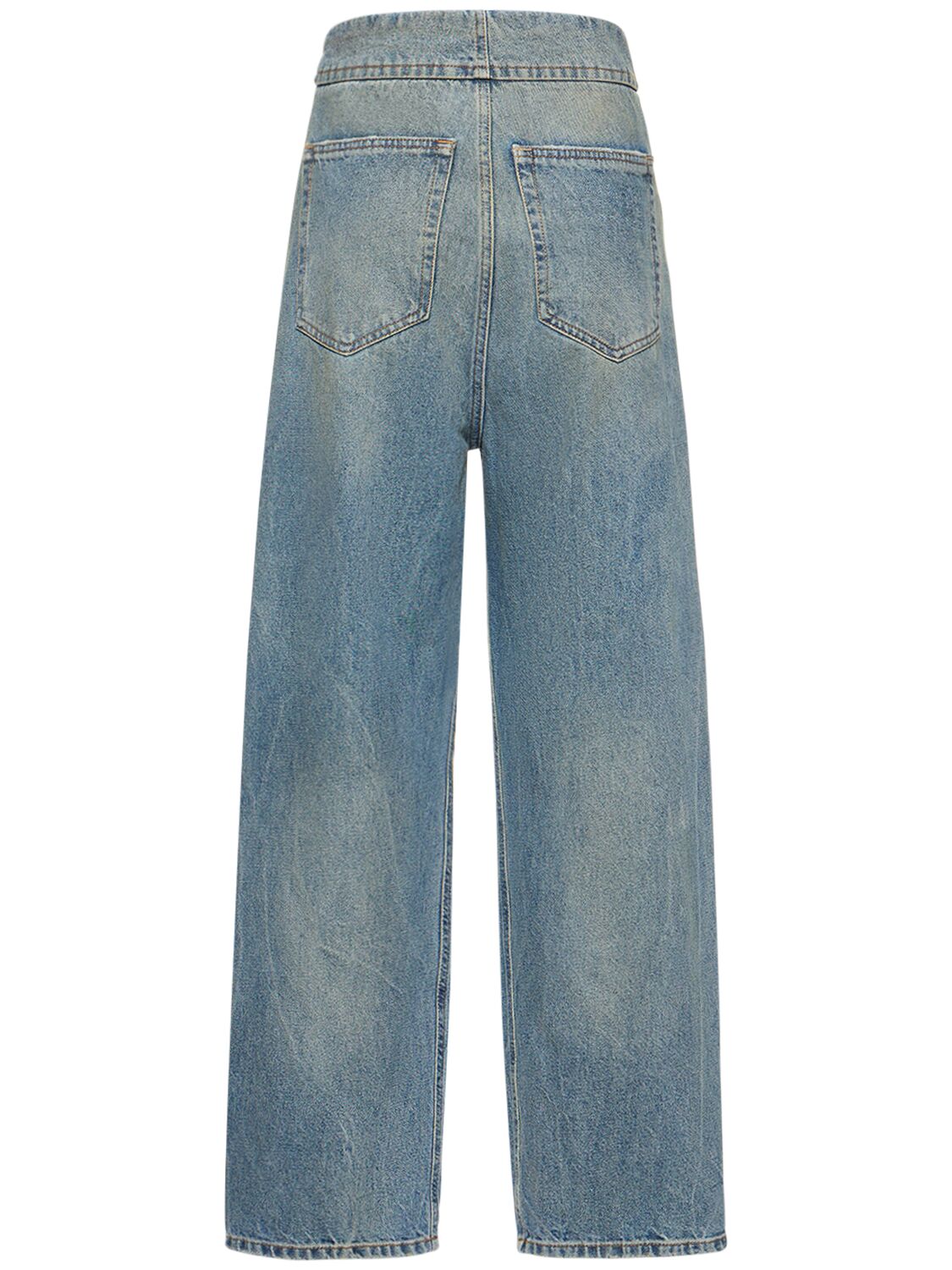 Shop Mm6 Maison Margiela Rihanna Cotton Denim Jeans In Blue