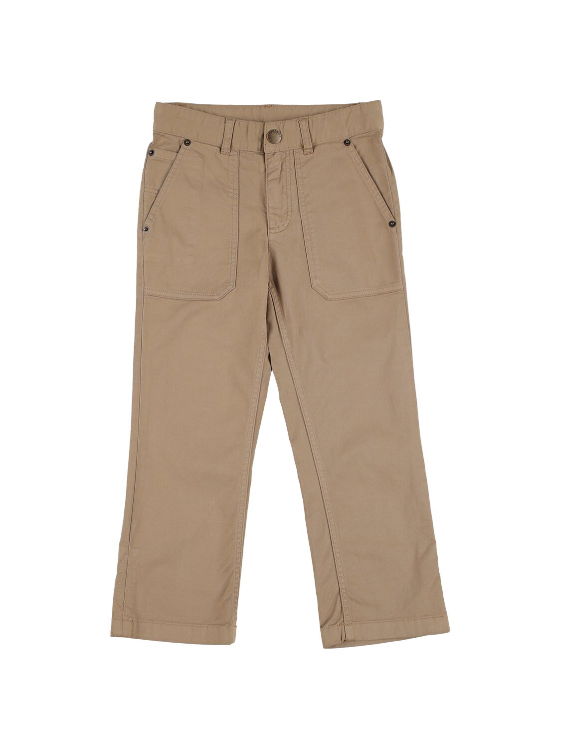 Bonpoint Kids' Malone Cotton Straight Pants In 베이지