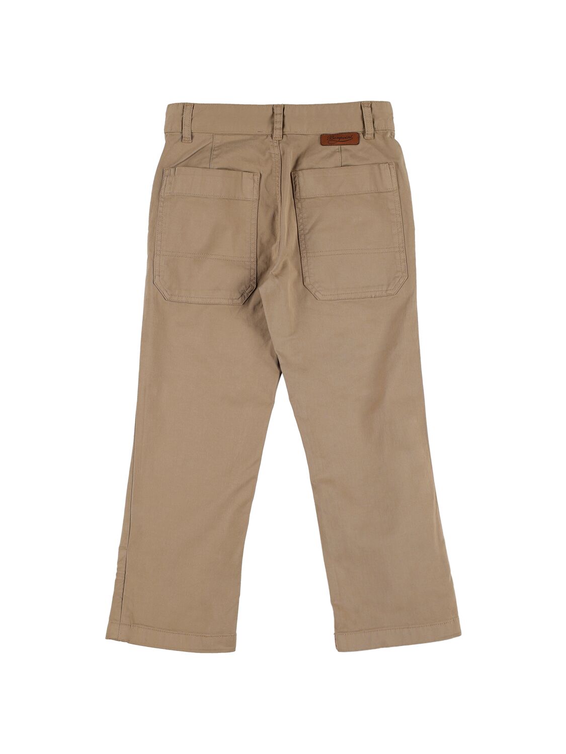 Shop Bonpoint Malone Cotton Straight Pants In 베이지