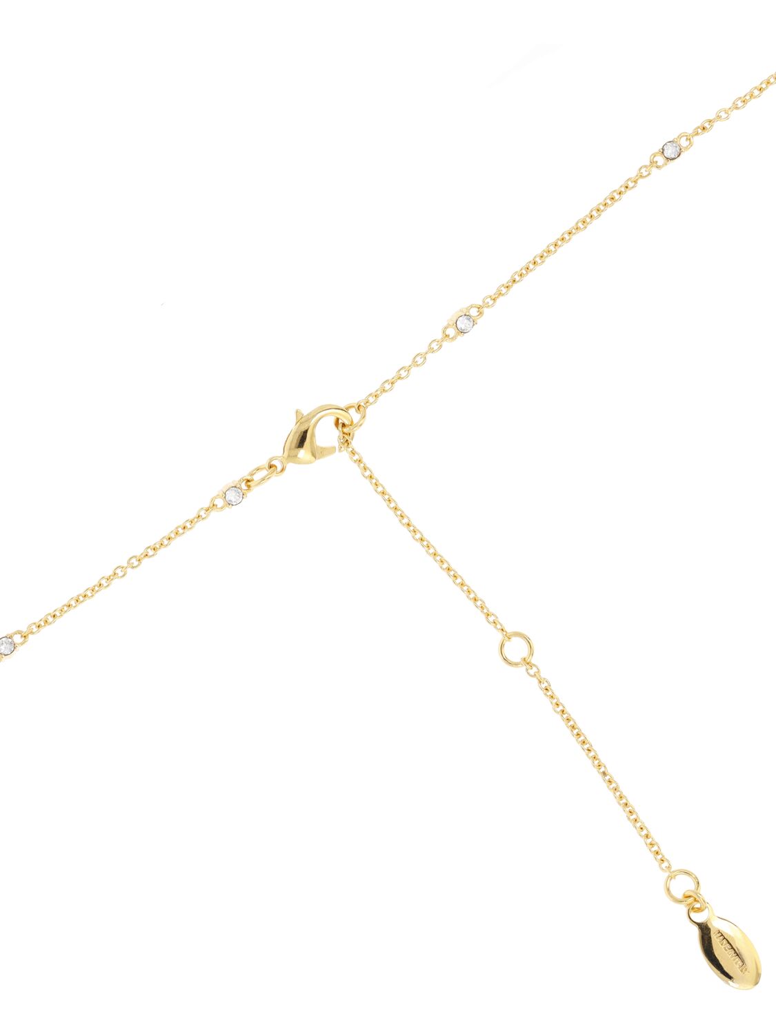 Shop Valentino Mini V Logo Signature Collar Necklace In Gold,crystal