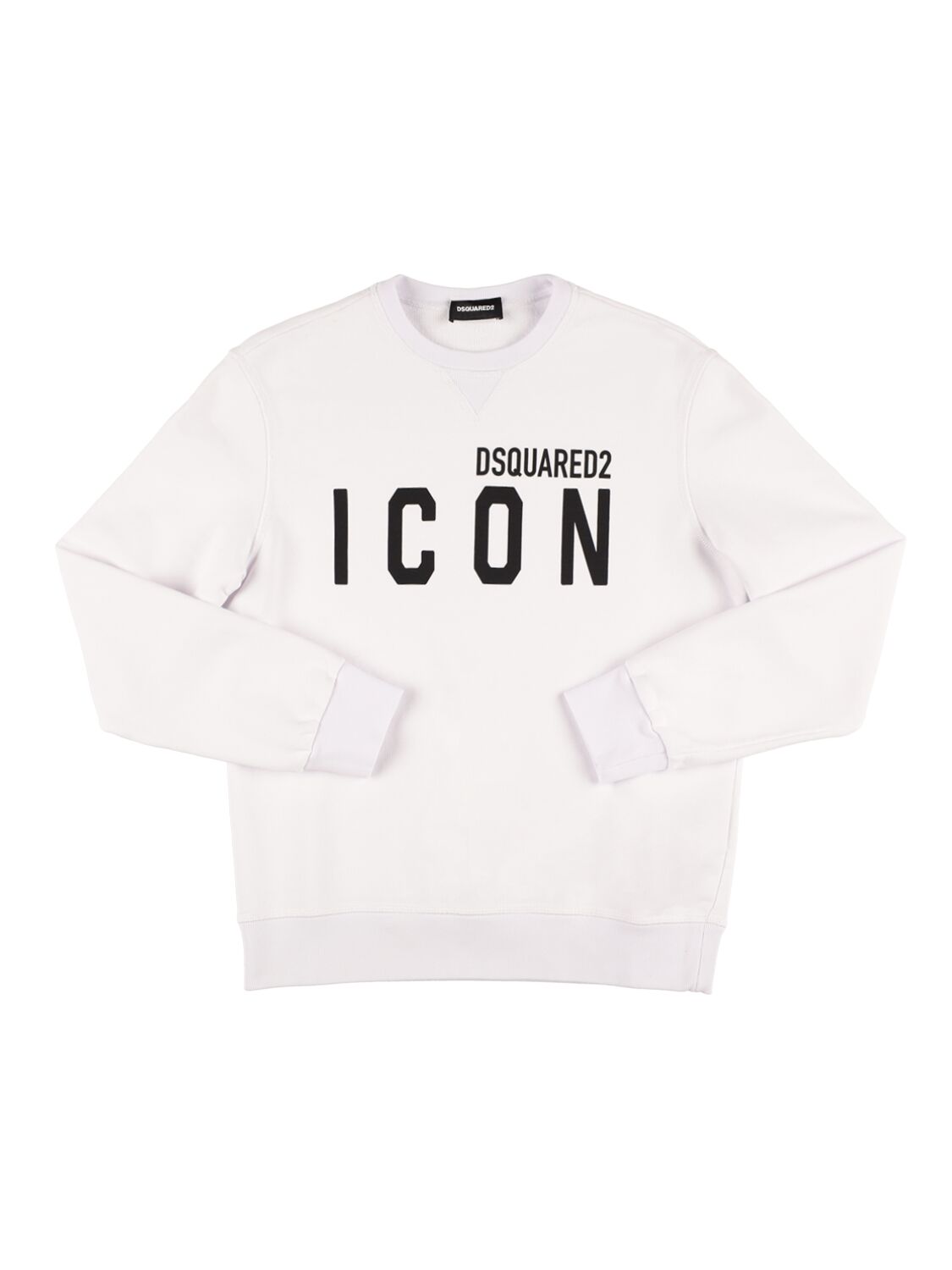 Dsquared2 Kids' Icon Print Cotton Sweatshirt In White