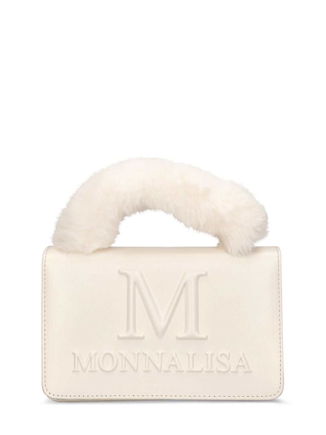 Monnalisa Kids' Logo Top Handle Bag In White