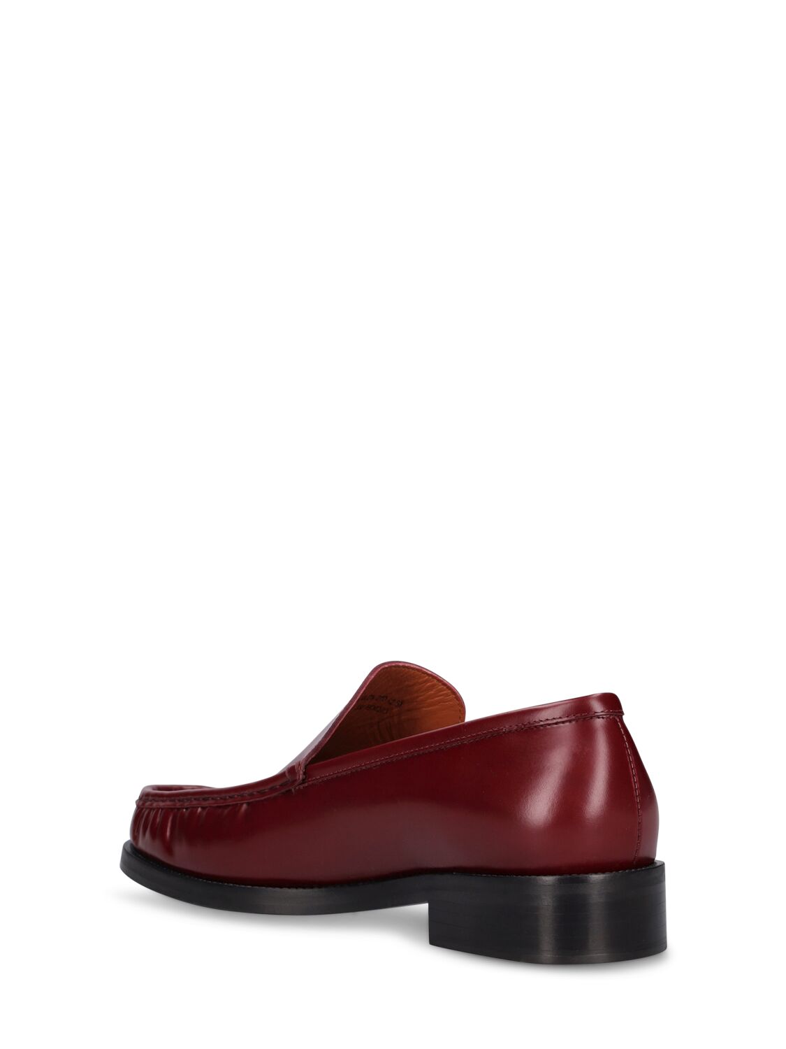 Shop Acne Studios Boafer Sport Leather Loafers In Burgundy