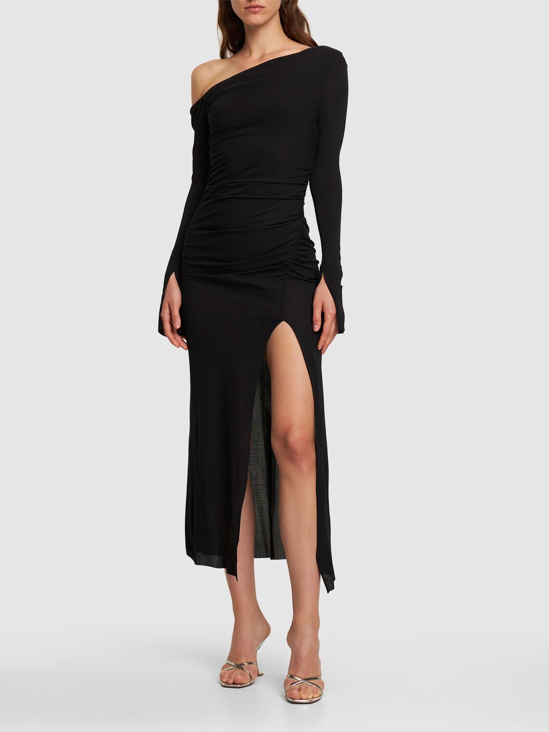 Shop Bec & Bridge Monette Viscose Maxi Dress In Black