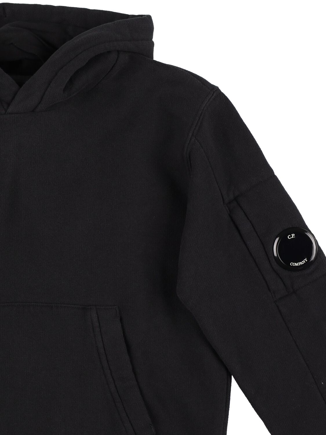 Shop C.p. Company Cotton Sweatshirt Hoodie In Black