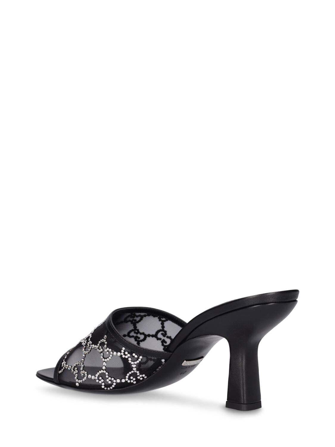Shop Gucci 75mm  Demi Slide Sandals In Black