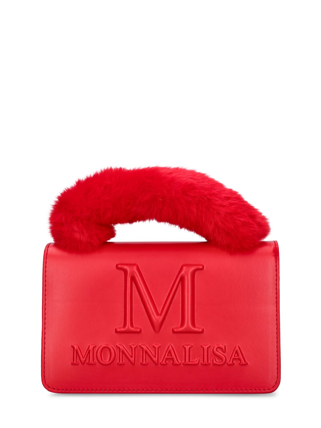 Monnalisa Kids' Logo Top Handle Bag In Red