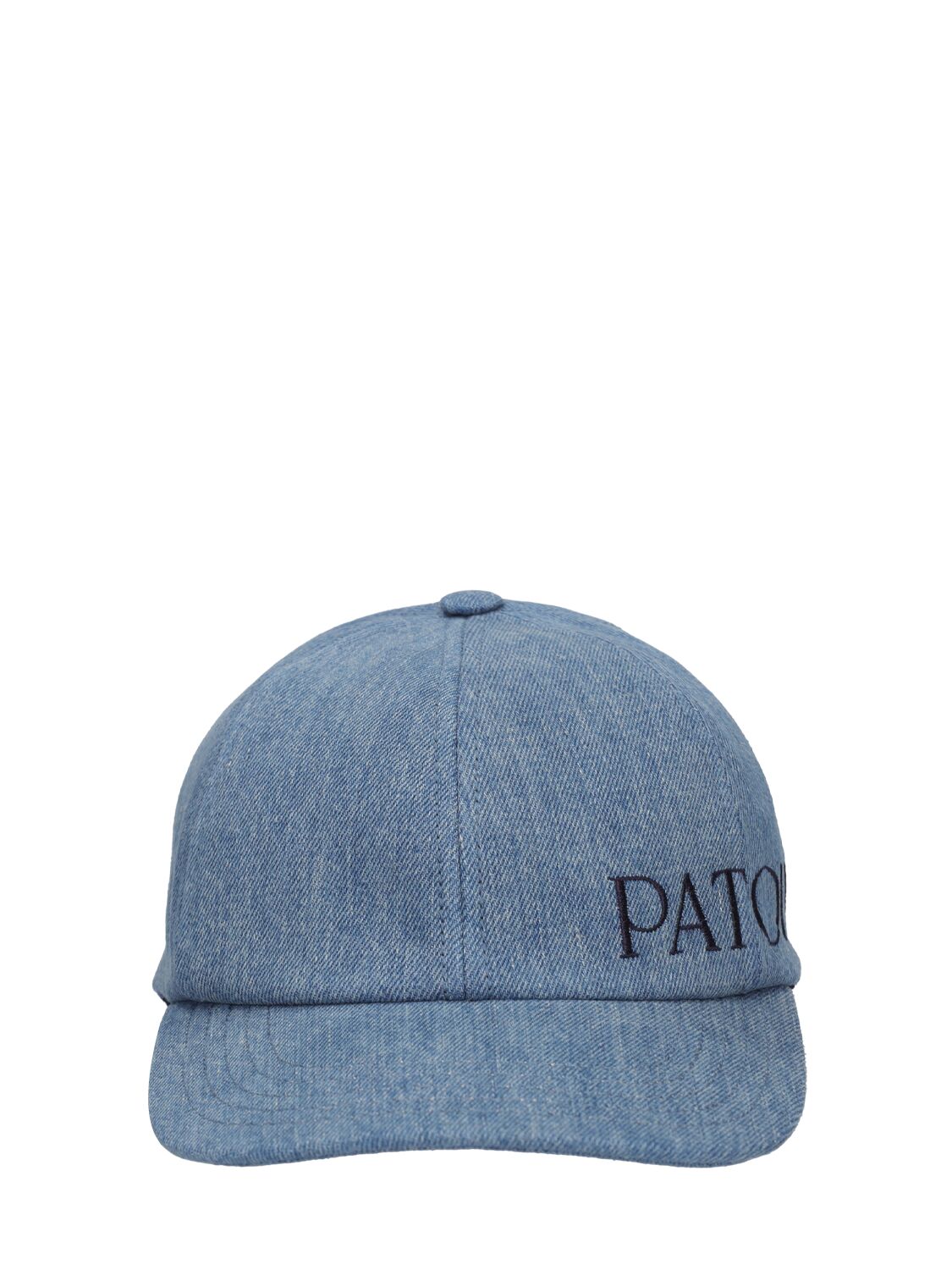 Shop Patou Logo Denim Baseball Cap In Eisblau