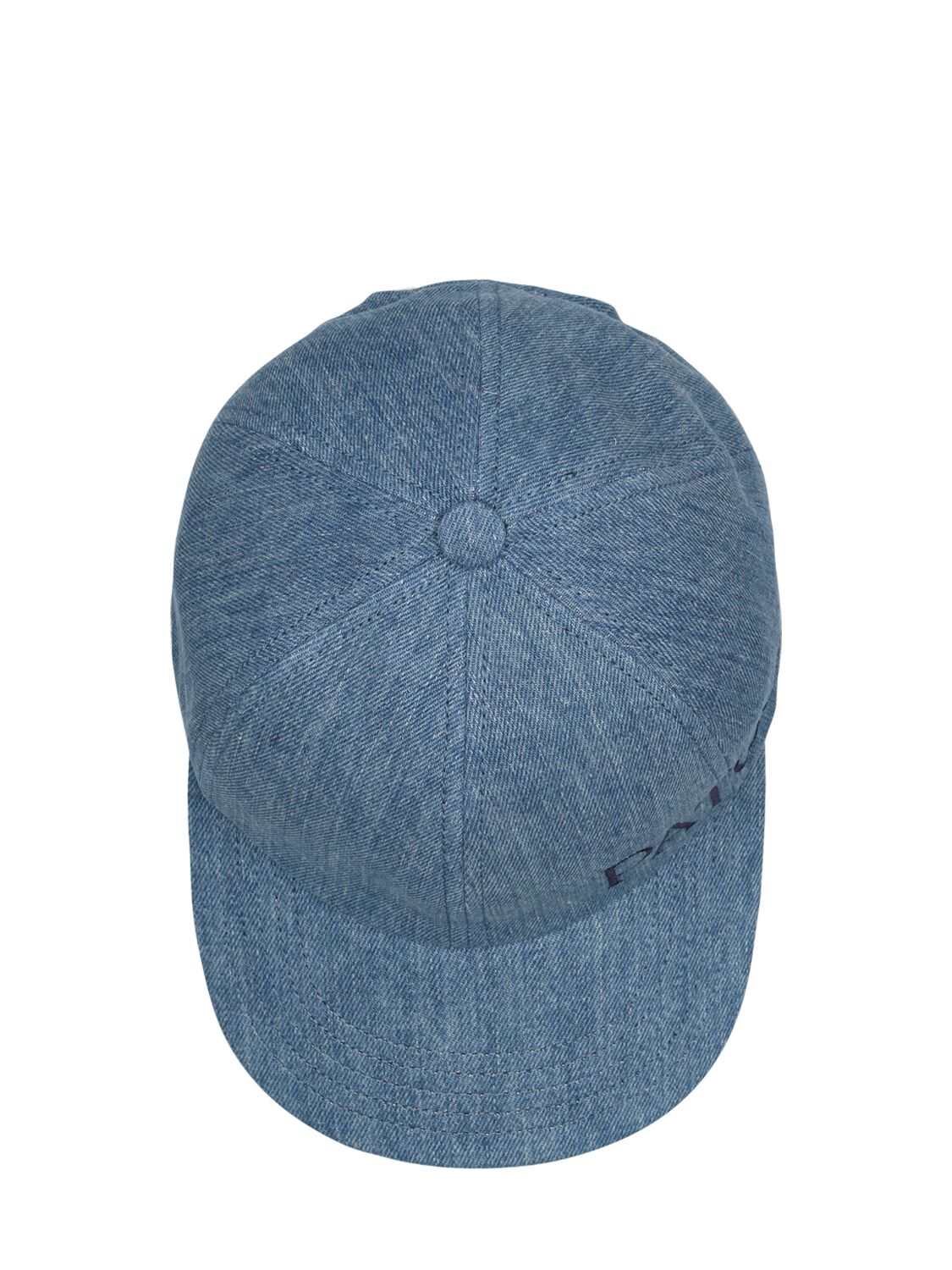 Shop Patou Logo Denim Baseball Cap In Eisblau