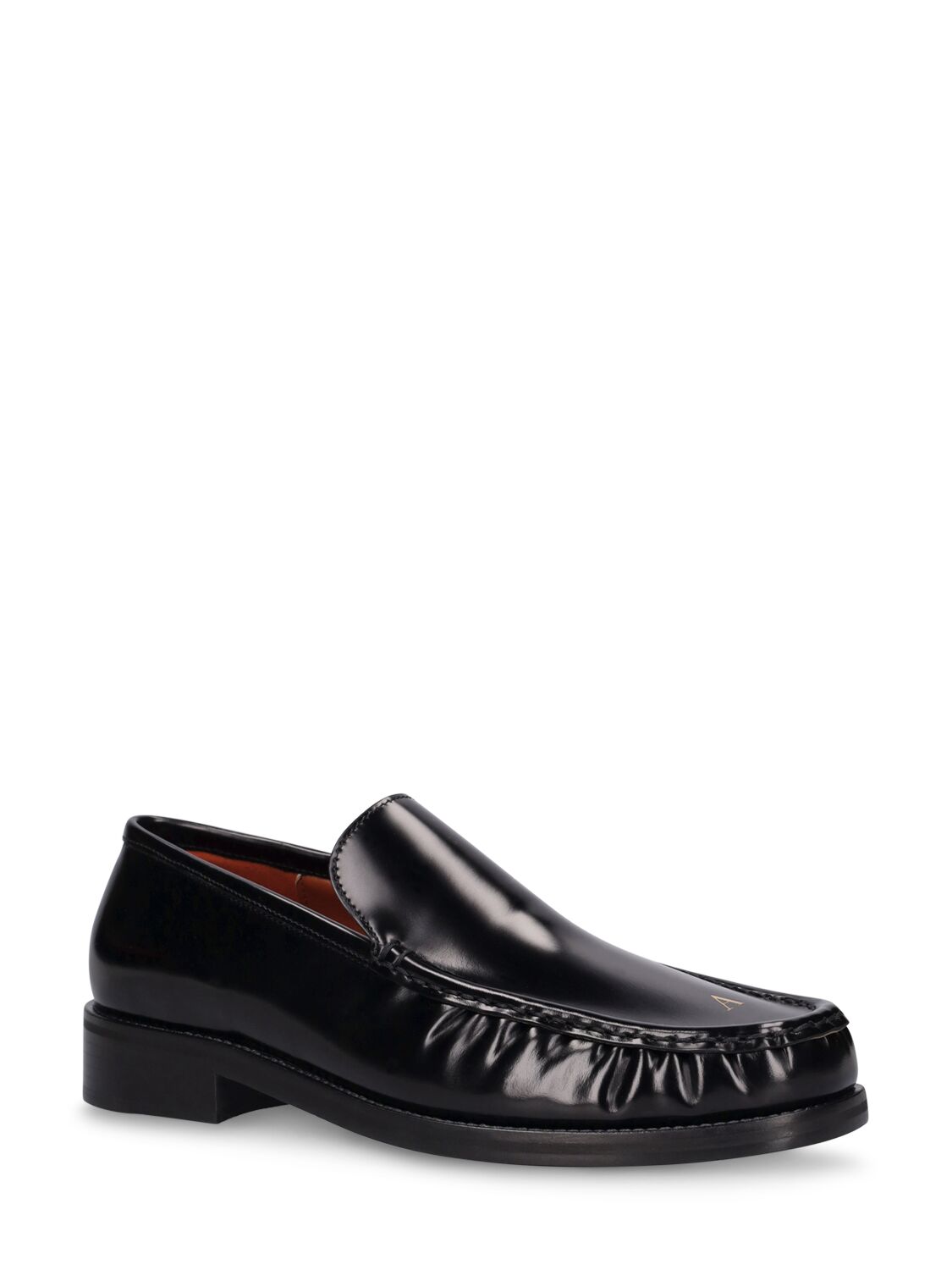 Shop Acne Studios Boafer Sport Leather Loafers In Black