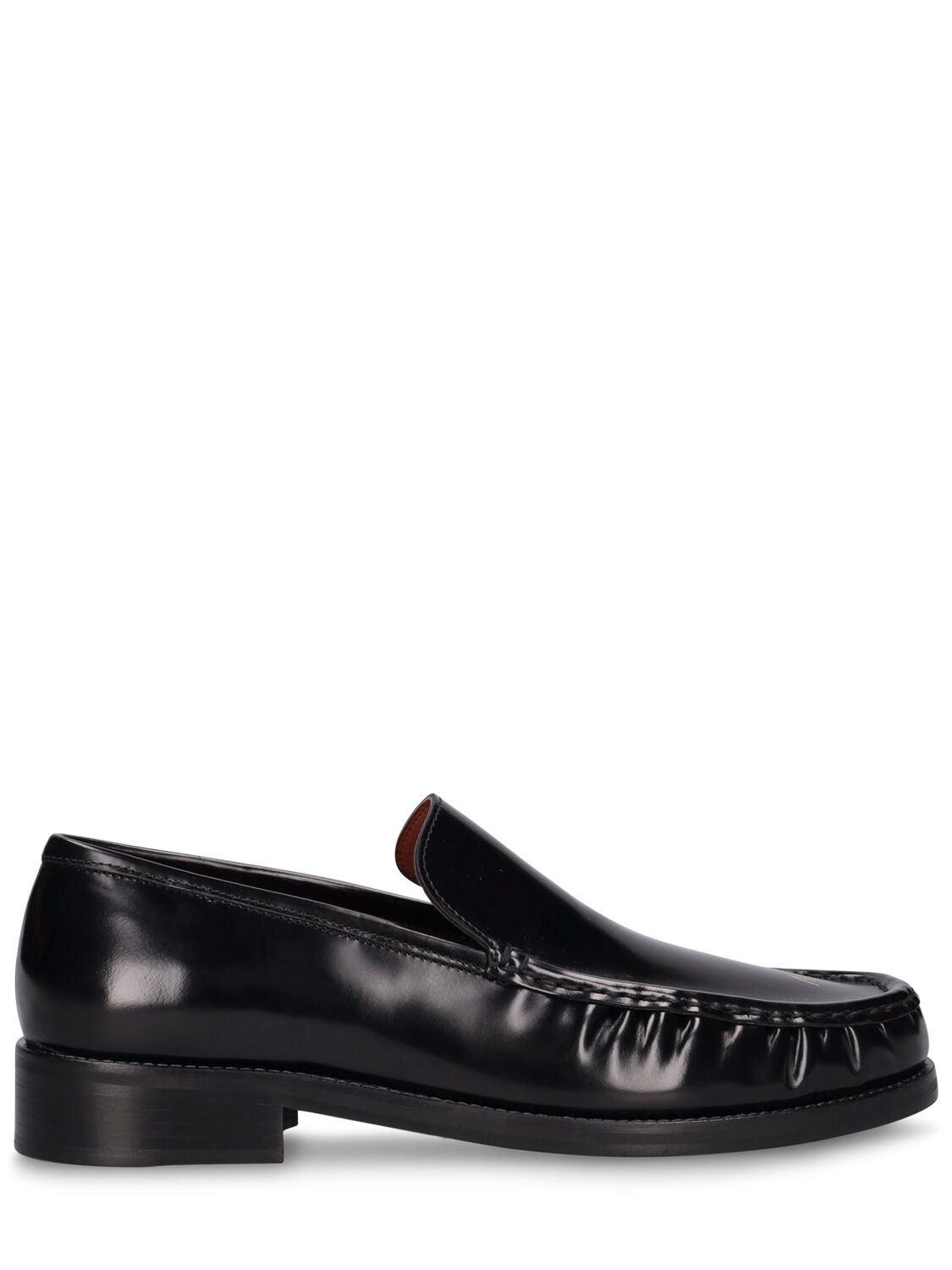 Acne Studios Embellished Leather Loafers In Black