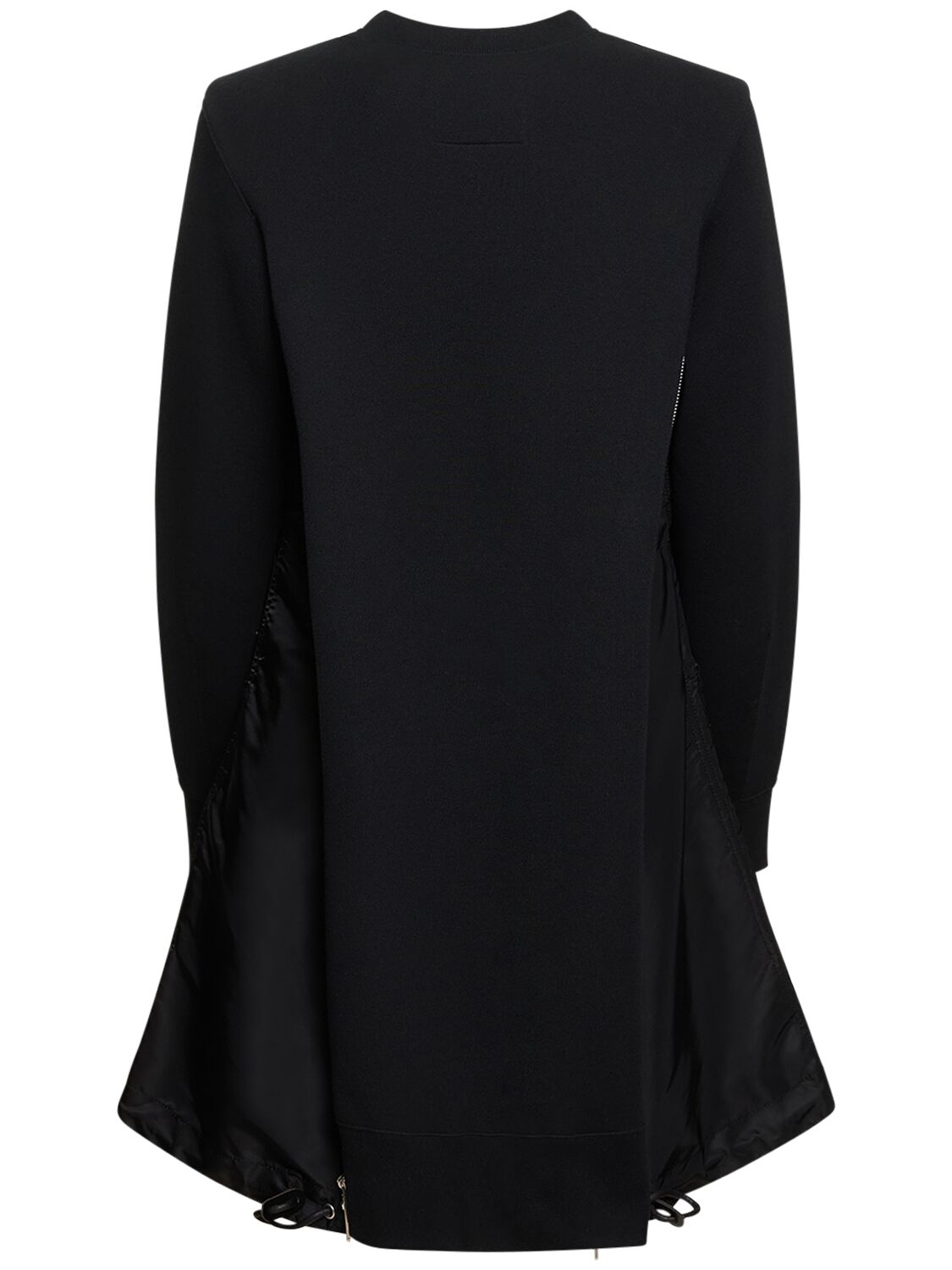 Shop Sacai Sponge Jersey Mini Dress In Black