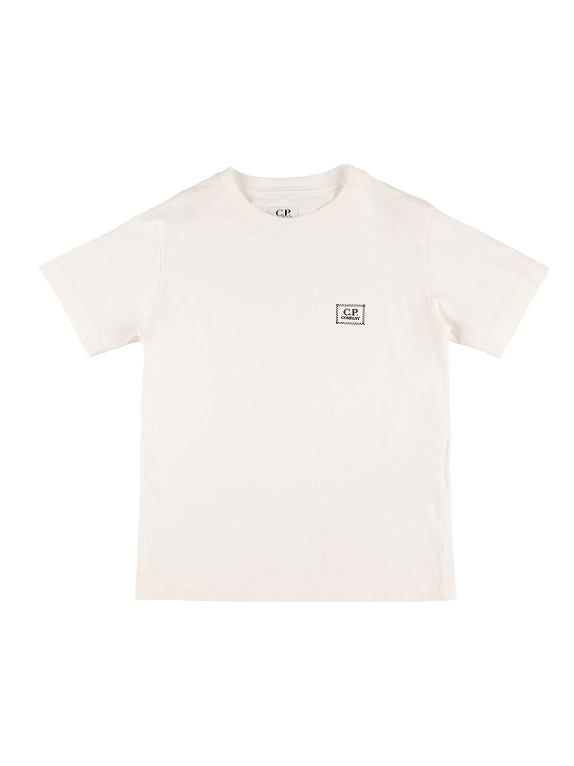C.p. Company Kids' Logo Print Cotton Jersey T-shirt In White