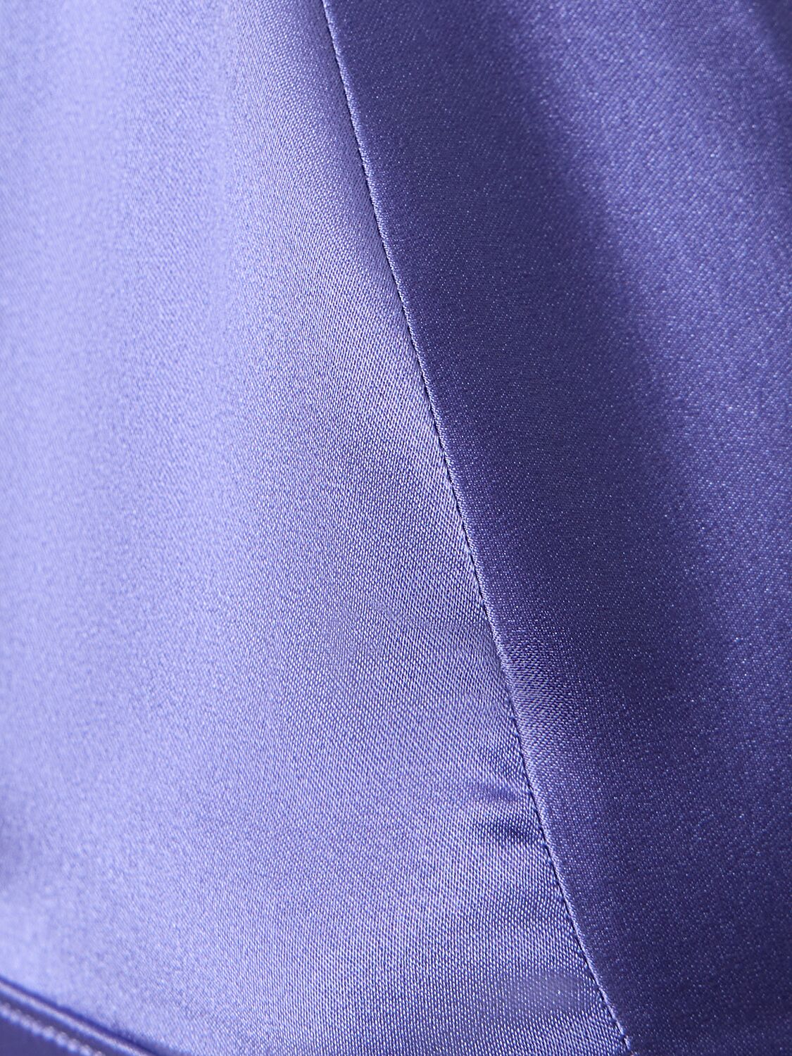 Shop Fleur Du Mal Luxe Triangle Silk Satin Bra In Purple