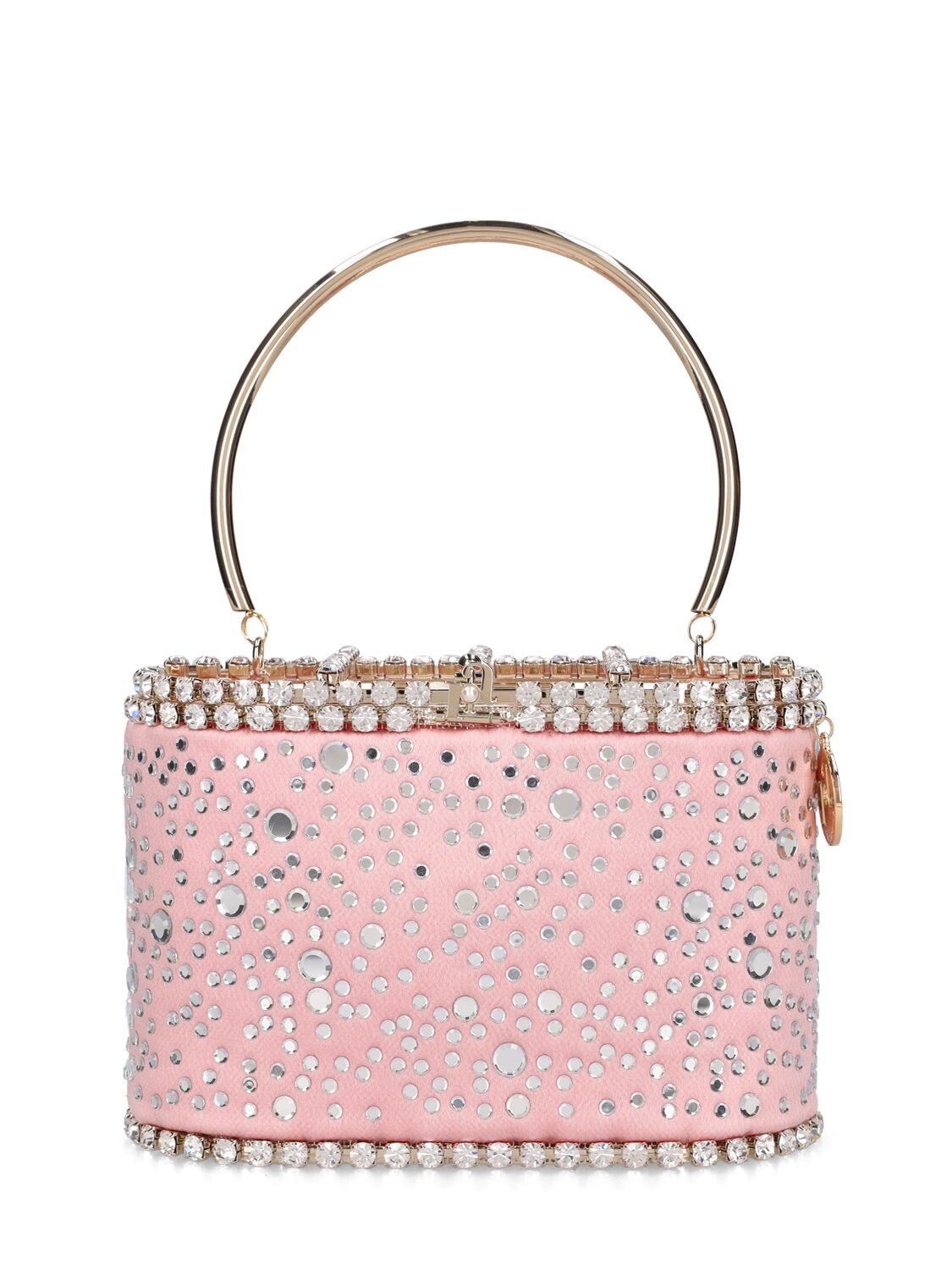 Rosantica Holli Illusione Viscose Top Handle Bag In Pink