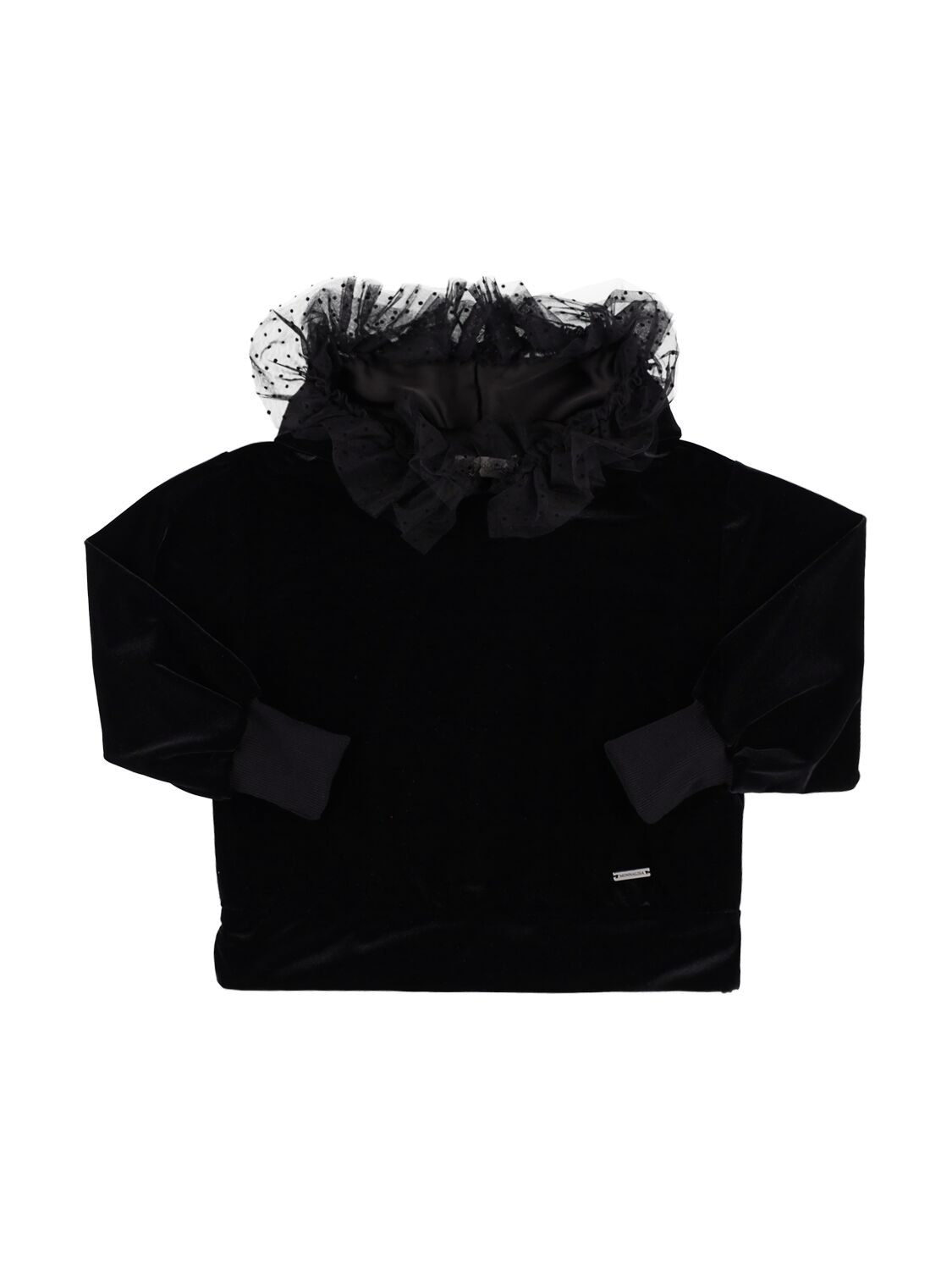 Image of Hooded Tech Sweatshirt W/tulle Details