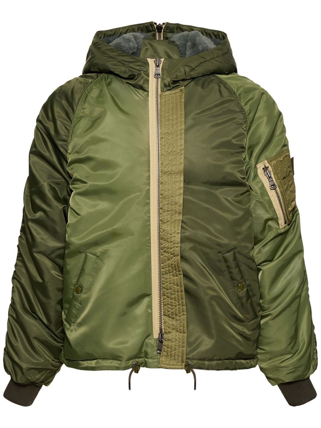Shop Andersson Bell Unisex N2b Bomber Puffer Jacket In Khaki