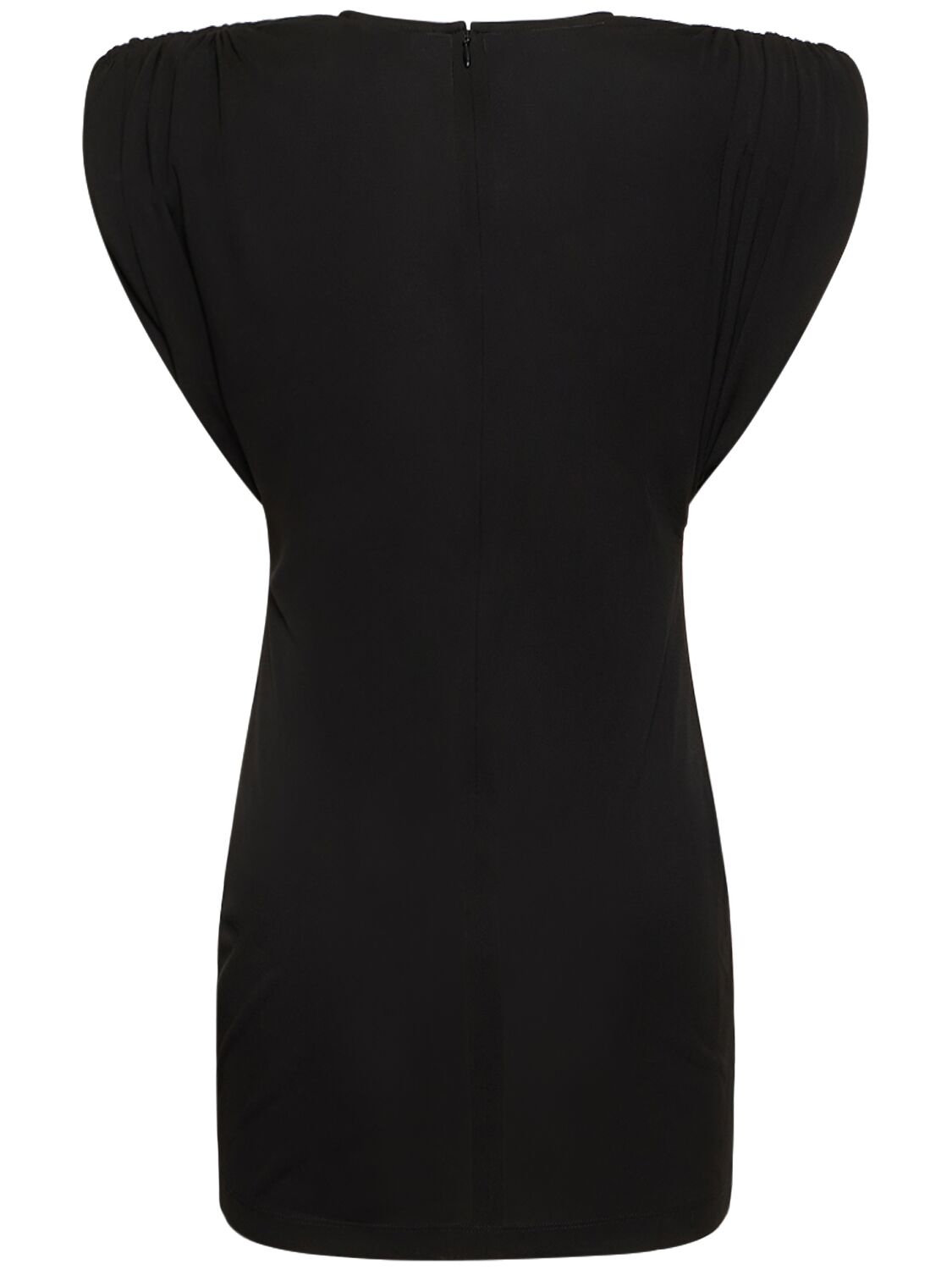 Shop Wardrobe.nyc Sheath Viscose Mini Dress In Black
