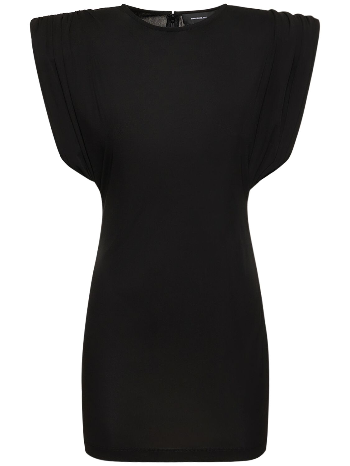 Shop Wardrobe.nyc Sheath Viscose Mini Dress In Black
