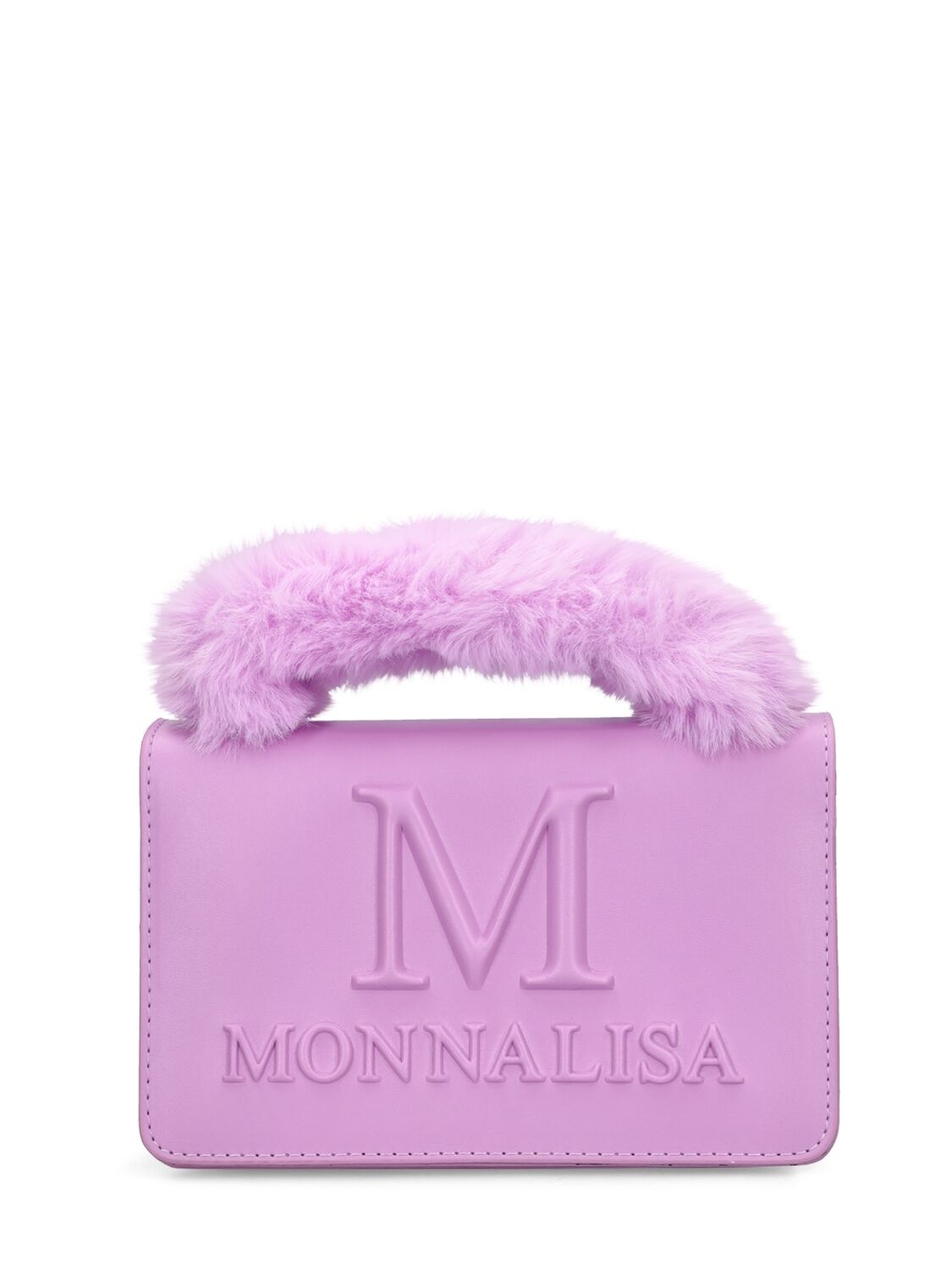 Monnalisa Kids' Logo Top Handle Bag In 퍼플