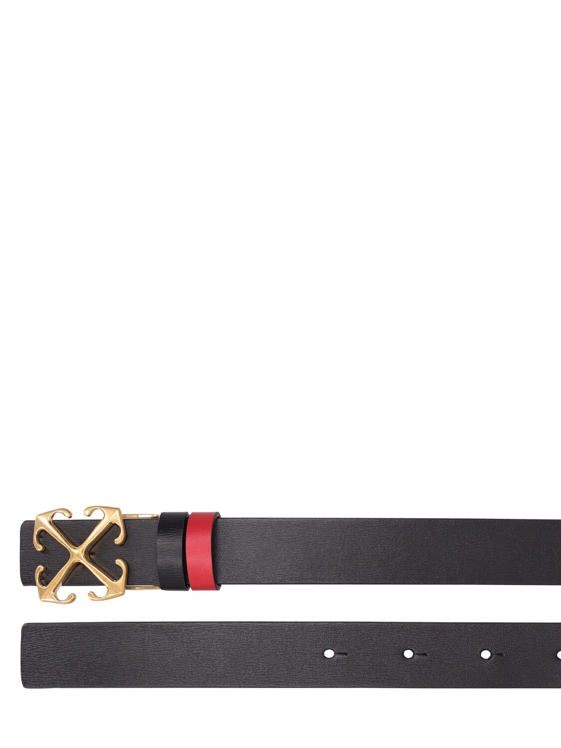 Shop Off-white 25mm Arrow Reversible Belt In Black,red
