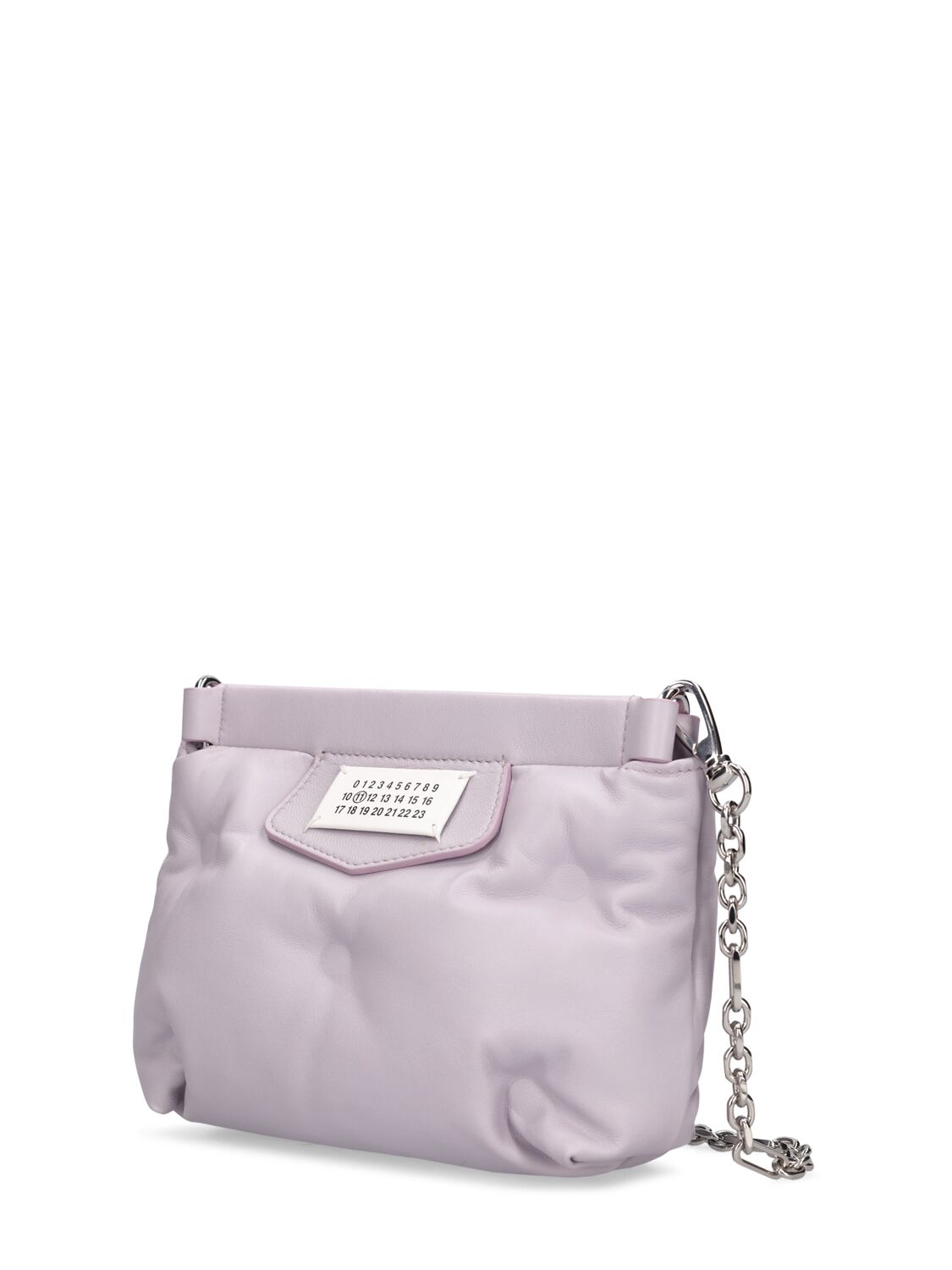 Maison Margiela Glam Slam Burgundy Leather Chain Shoulder Bag