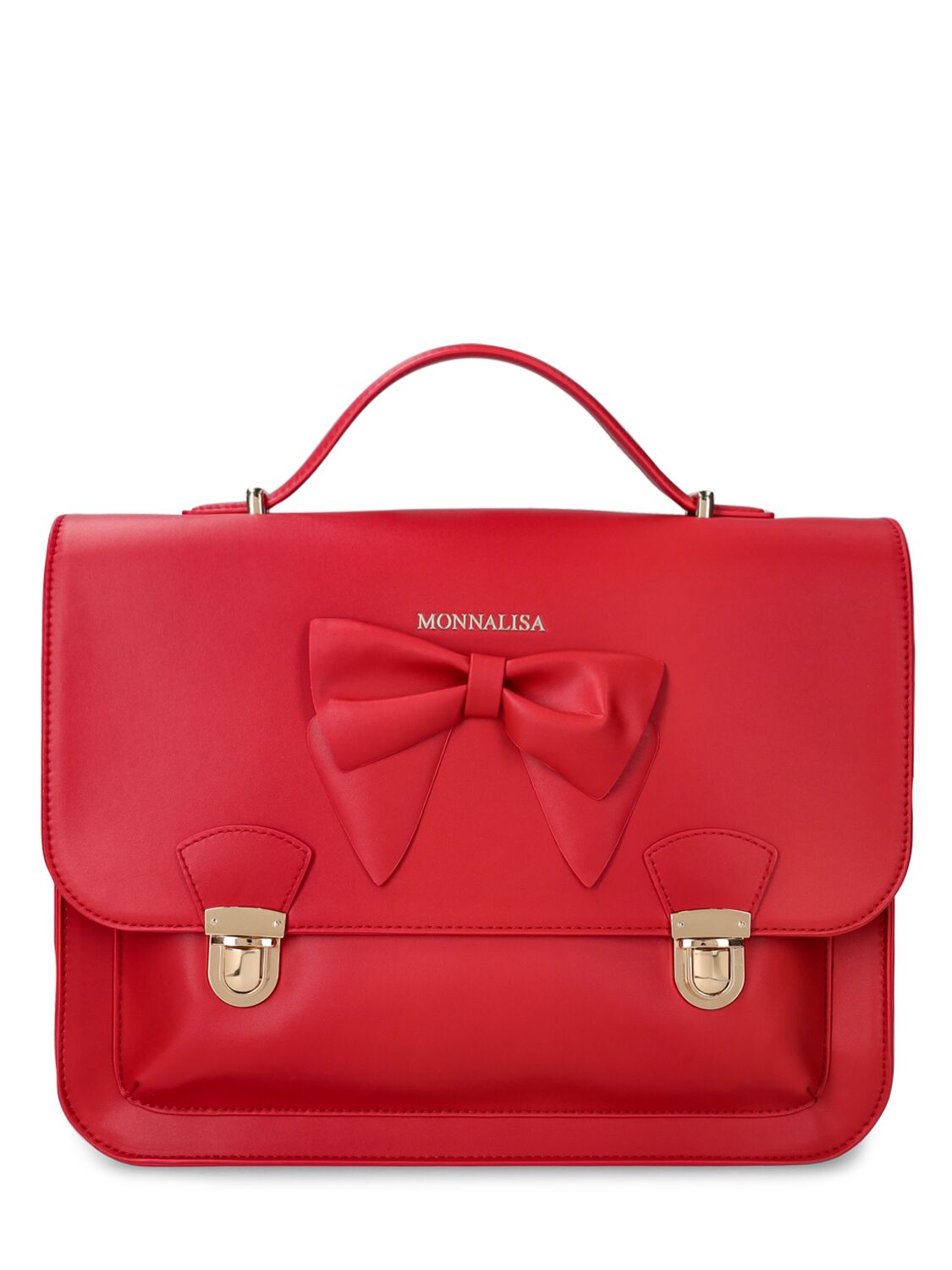 MONNALISA LEATHER BACKPACK WITH BOW