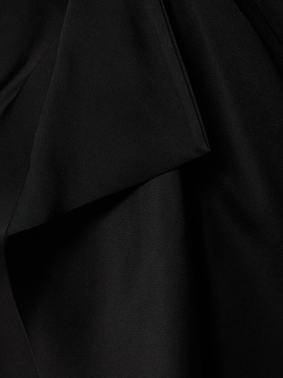 Shop Jonathan Simkhai Giana Draped Satin Gown In Black