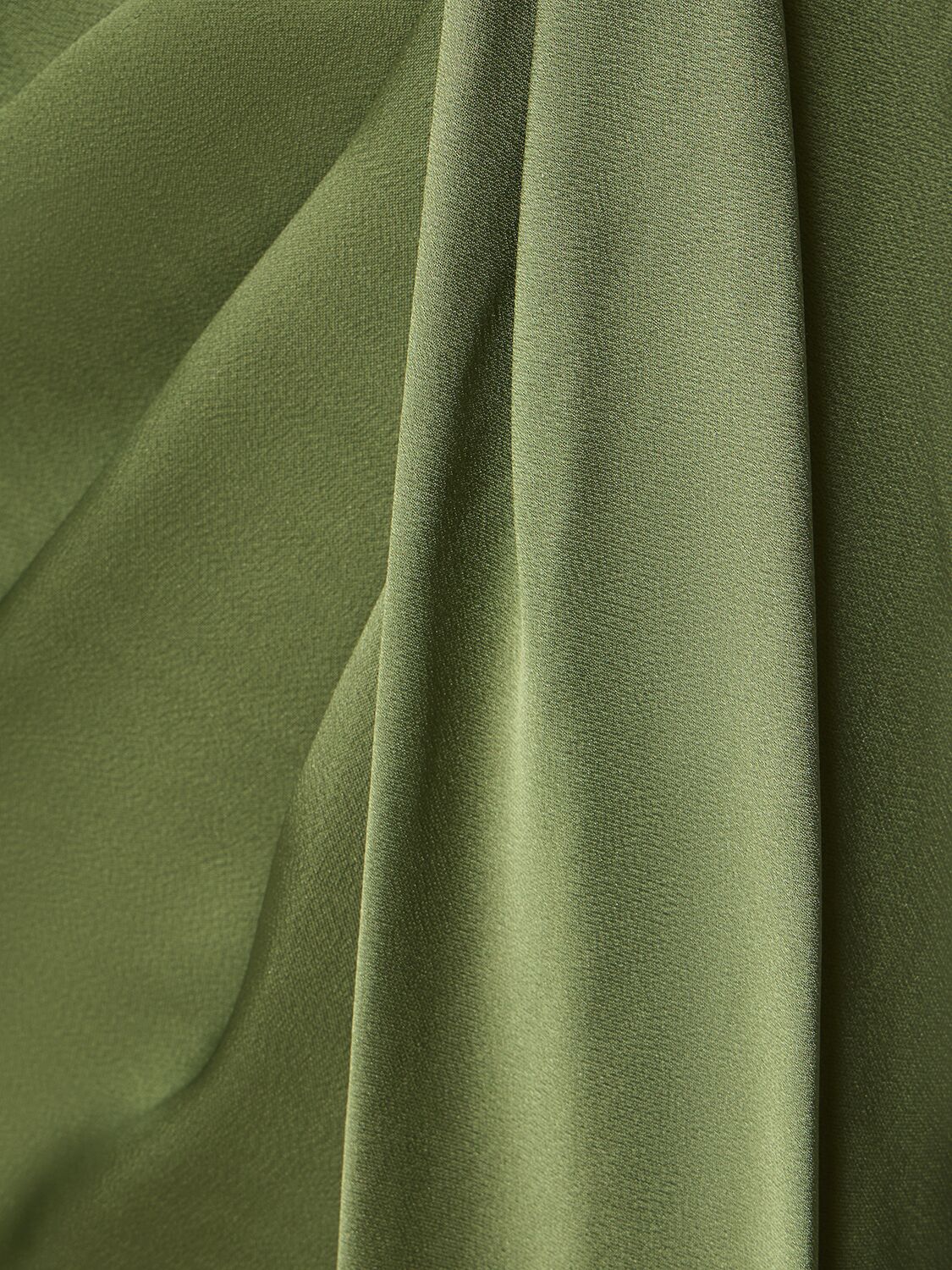 Shop Jonathan Simkhai Elisabetta Draped Midi Skirt In Olive Green