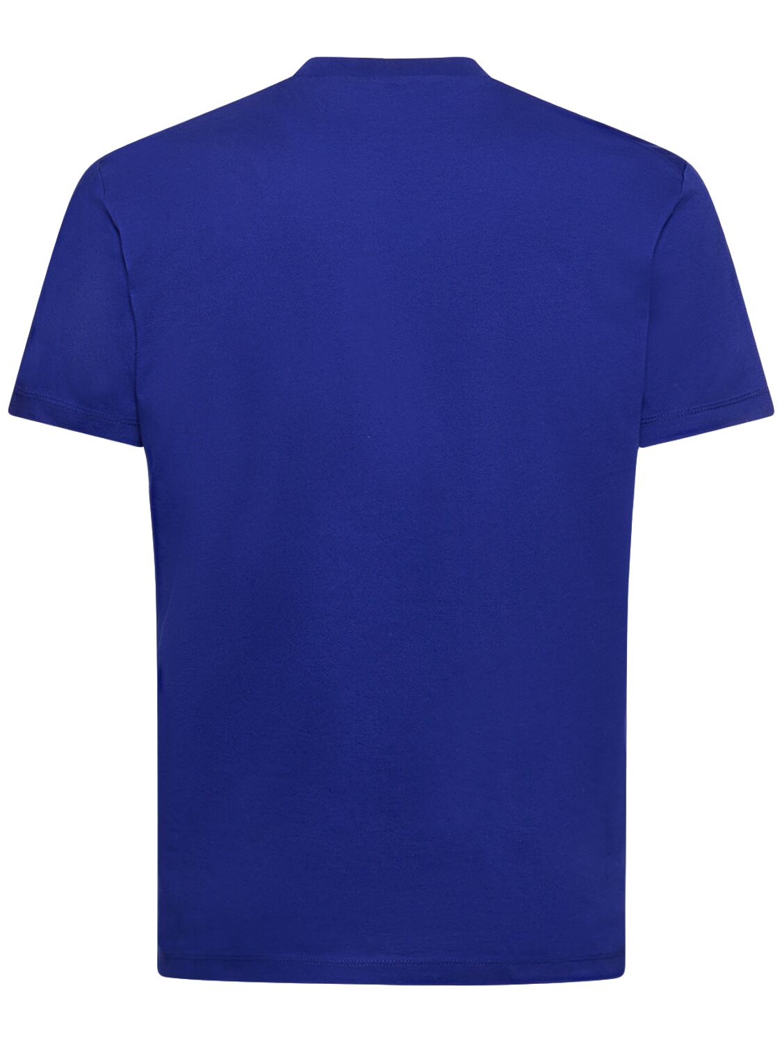 Shop Dsquared2 Printed Logo Cotton T-shirt In Electric Blue