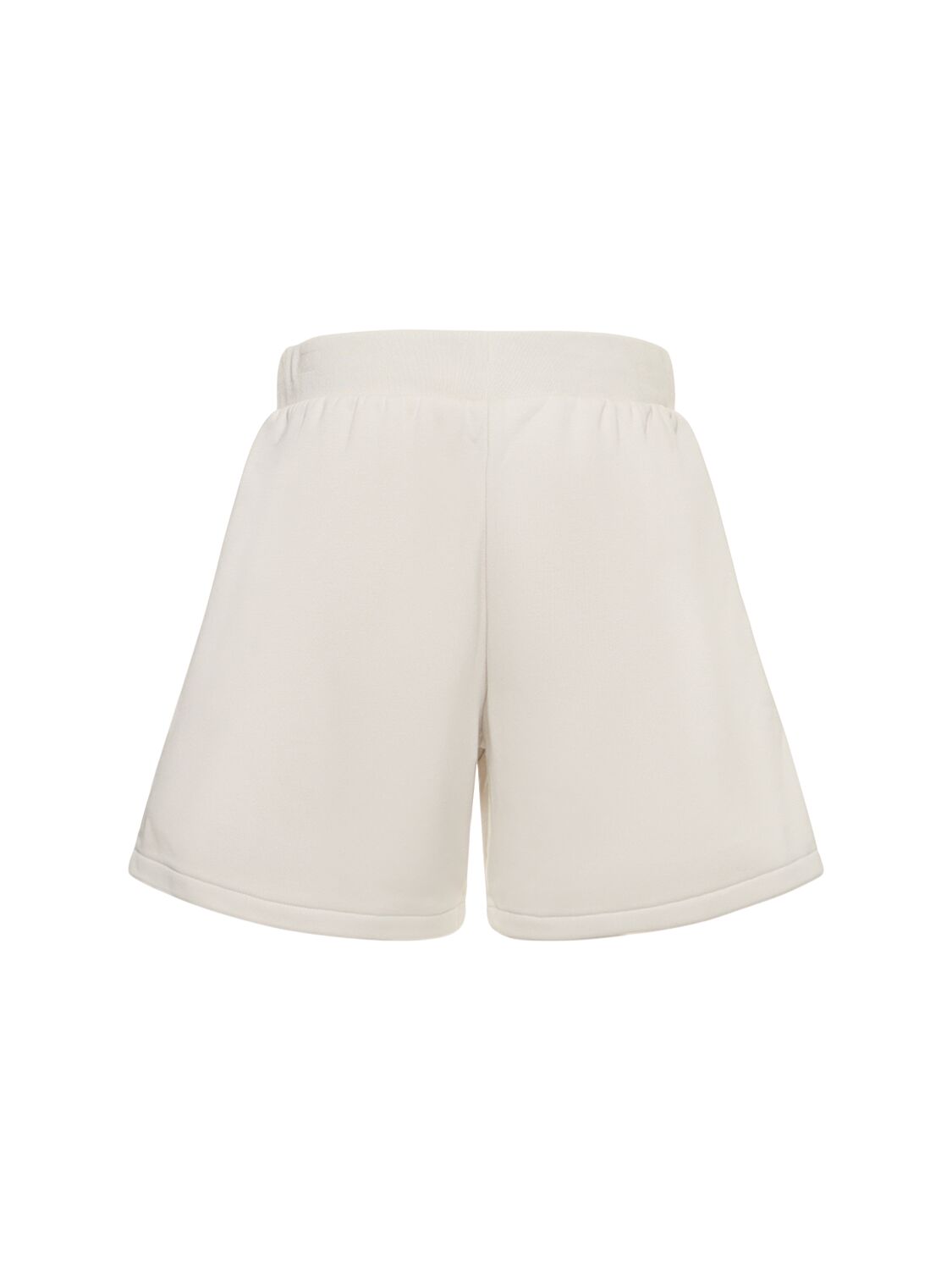 Cotton jersey basketball shorts in white