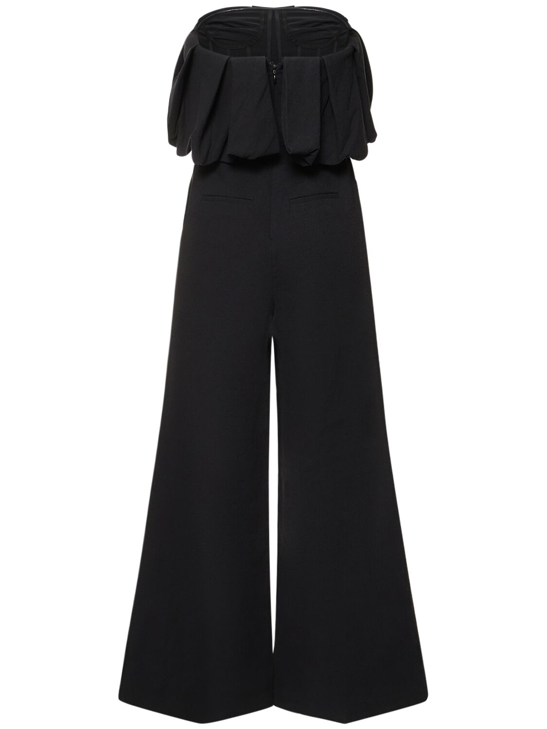 Shop Jonathan Simkhai Off-shoulder Cotton & Linen Jumpsuit In Black