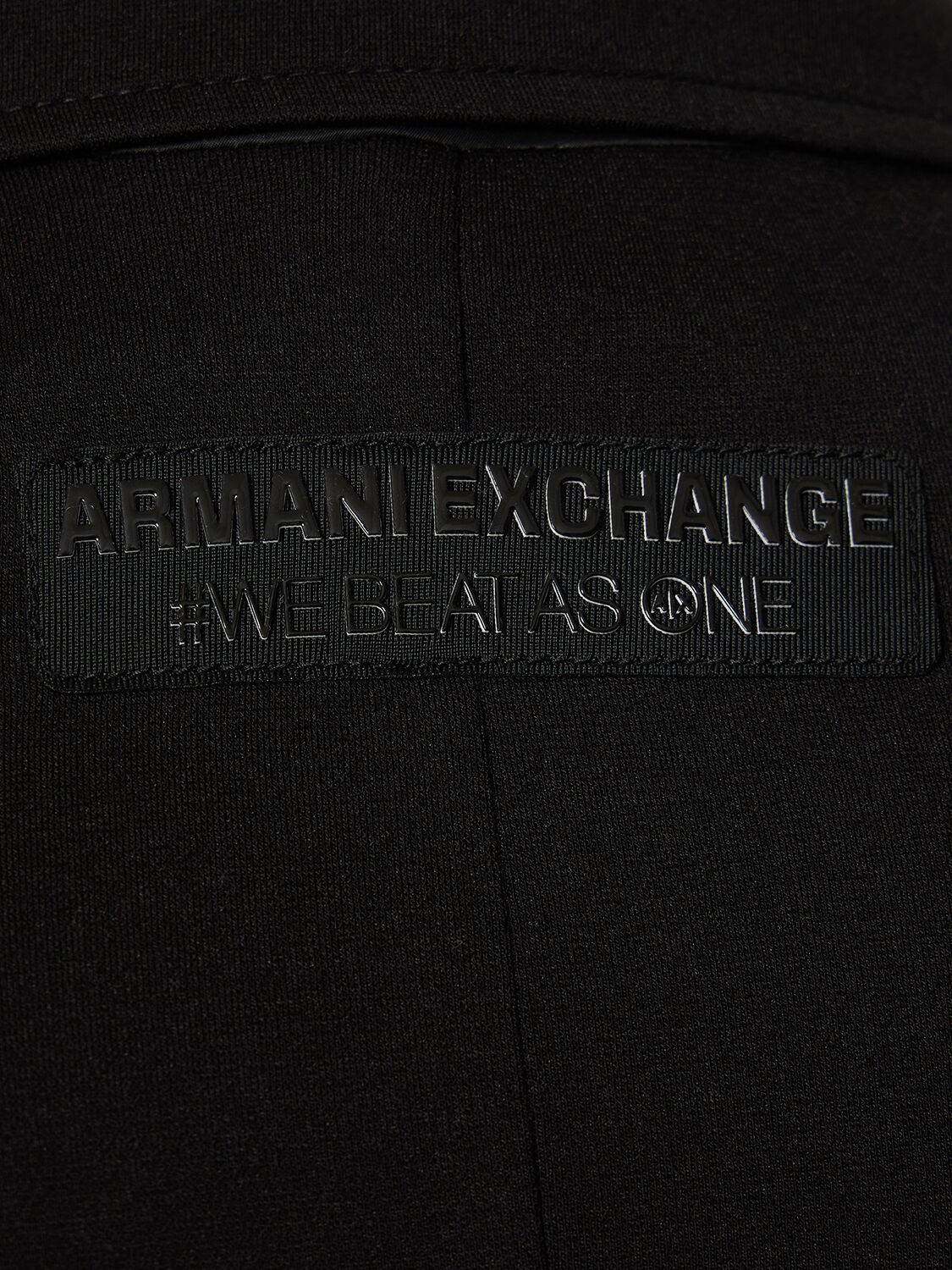 Shop Armani Exchange Viscose & Nylon Double Layer Jacket In Black