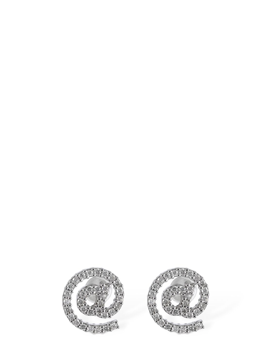 Delfina Delettrez 1987 18kt Gold & Diamond Mono Earring In Silver,diamond
