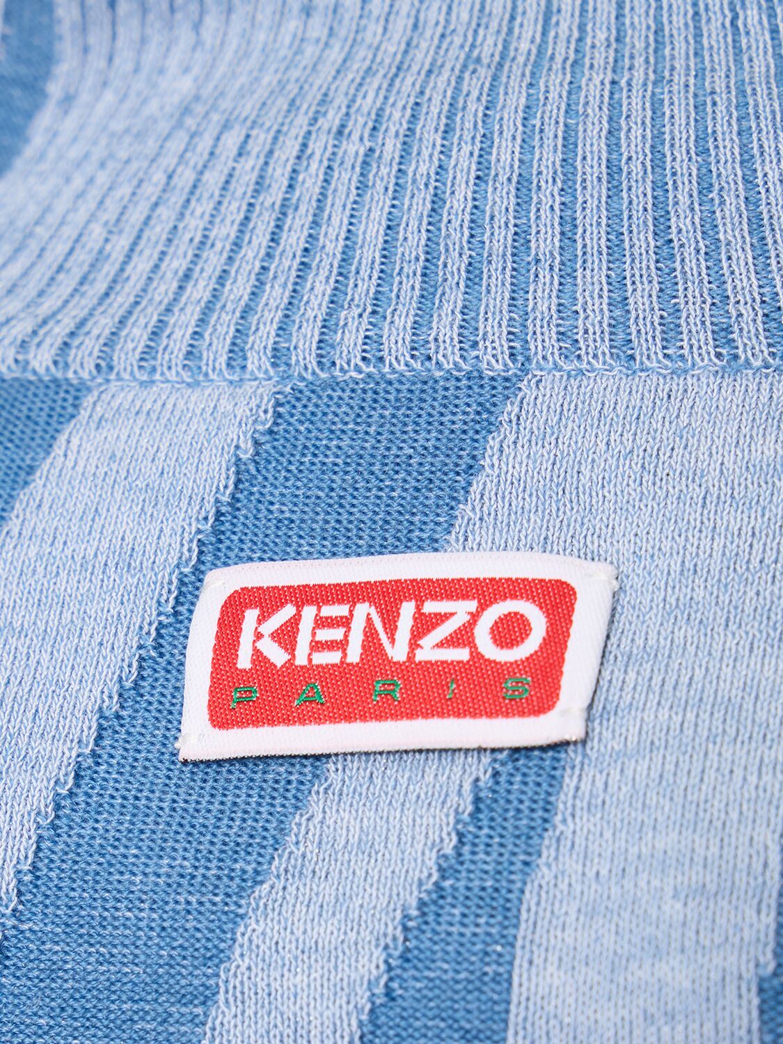 Shop Kenzo Dazzle Stripe Wool Blend Sweater In Blue,multi