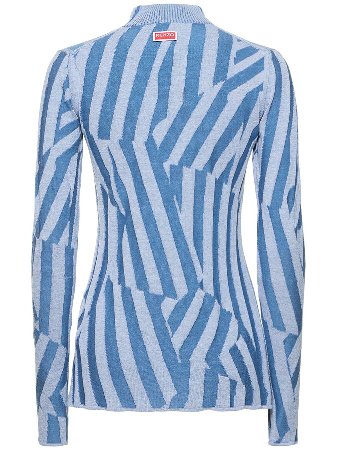 Kenzo Pull Dazzle Stripe Femme Cyan | ModeSens