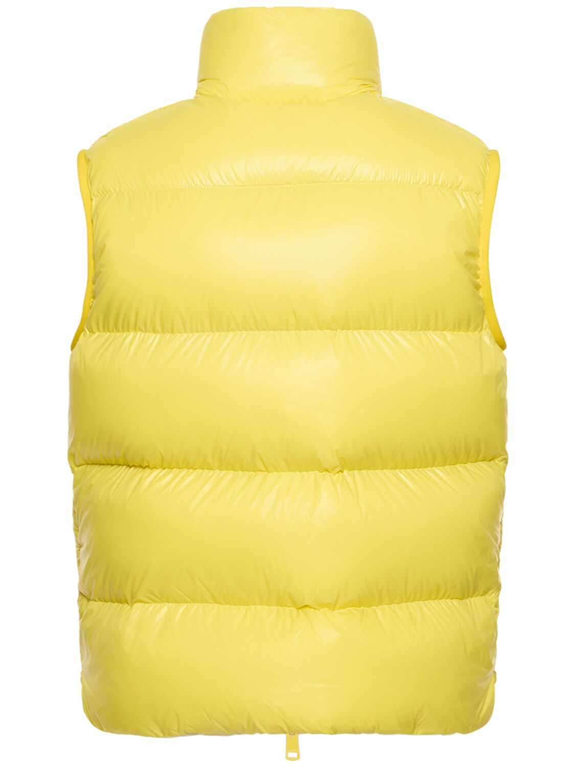 Shop Moncler Sumido Nylon Laquè Down Vest In Yellow