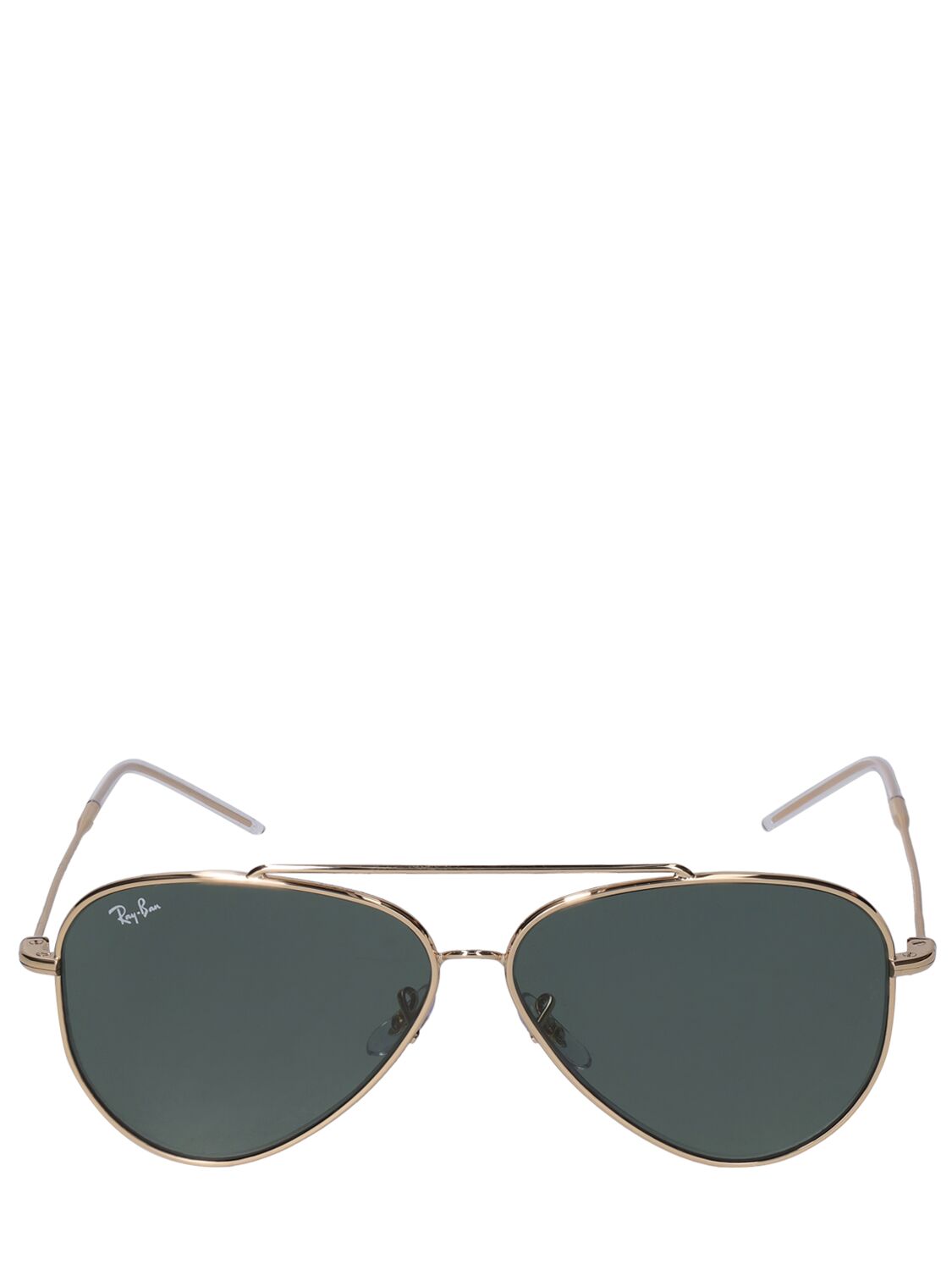 Ray Ban Aviator Reverse Metal Sunglasses In Gold