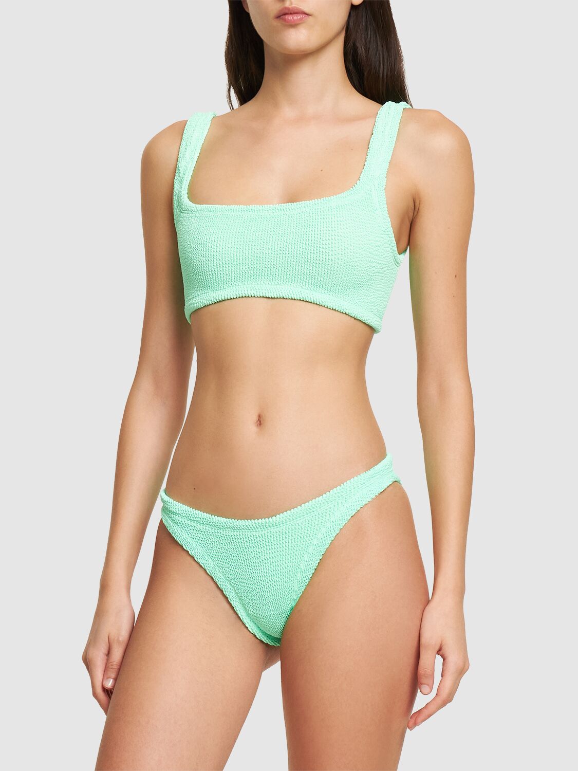 Shop Hunza G Xandra Bikini Set In Lime Green