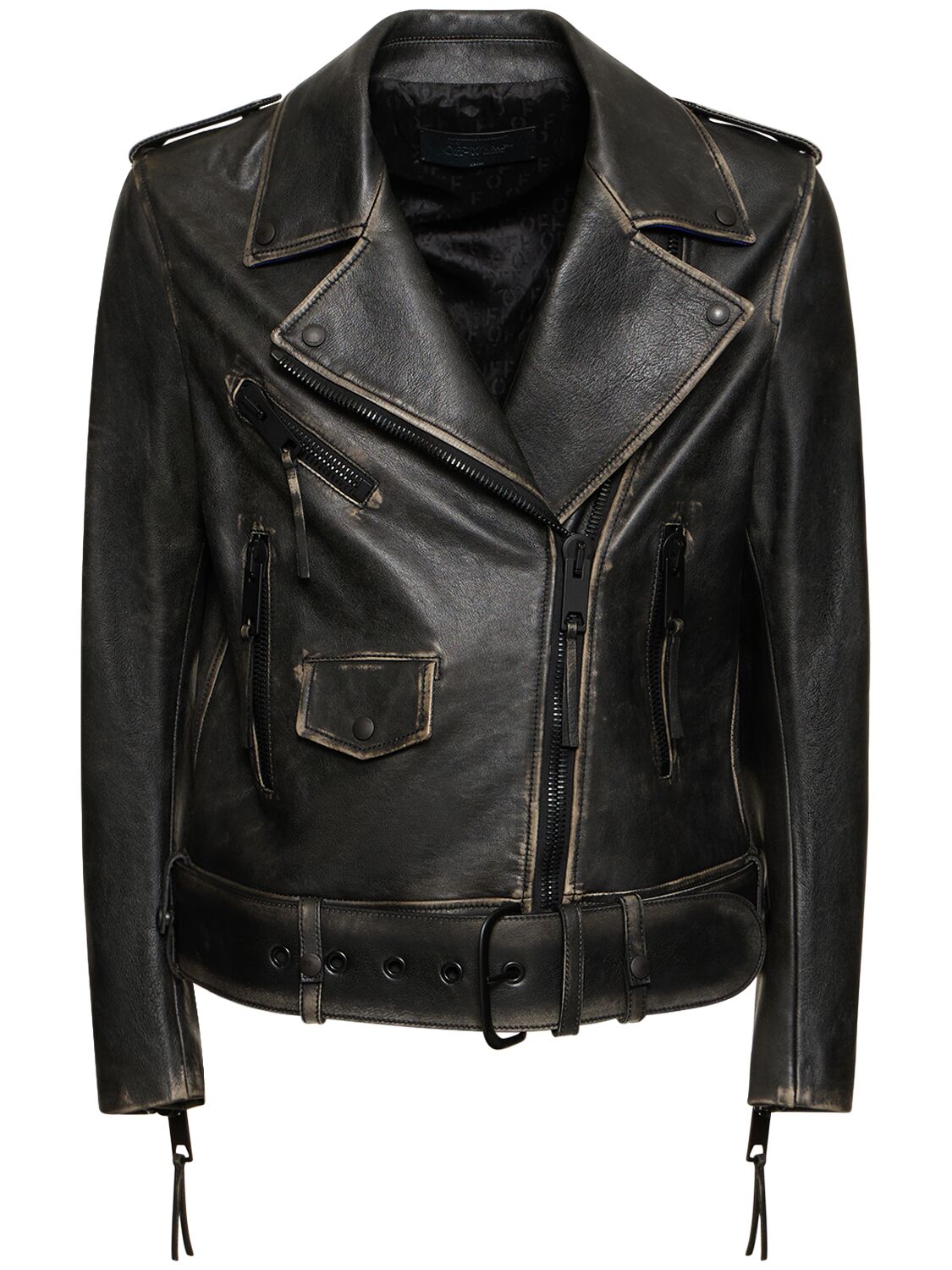 Leather Vintage Oversize Biker Jacket – WOMEN > CLOTHING > JACKETS
