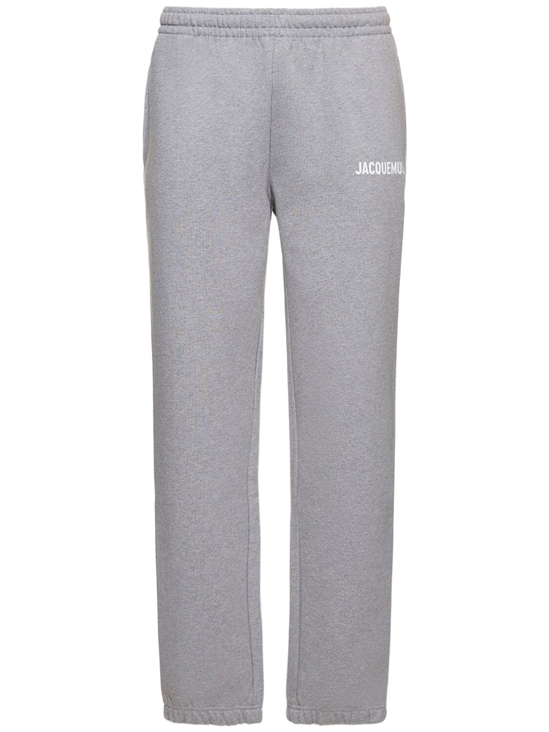 Shop Jacquemus Le Jogging  Cotton Sweatpants In Grey