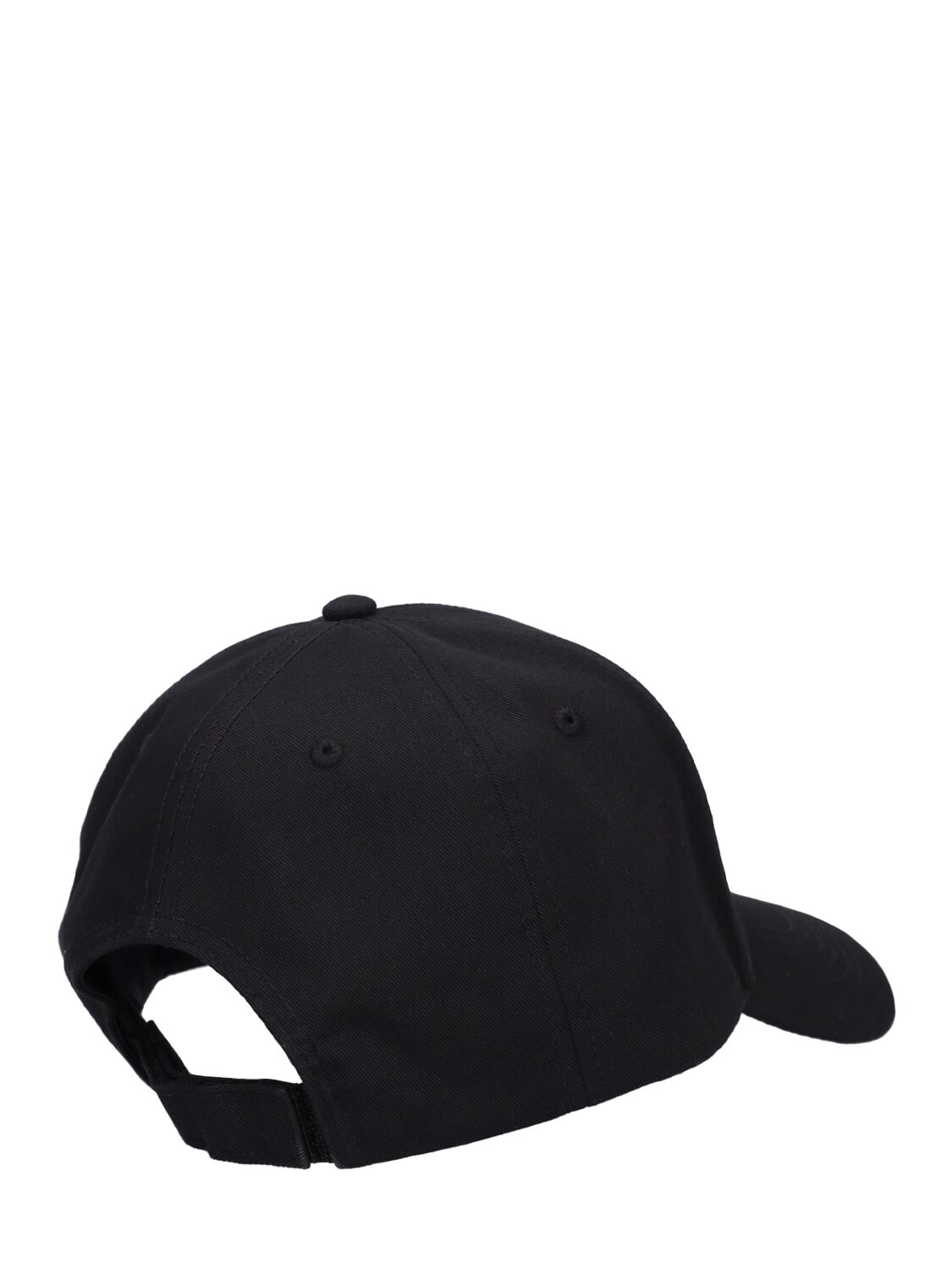 Shop Moncler Heart Patch Cotton Baseball Cap In Black