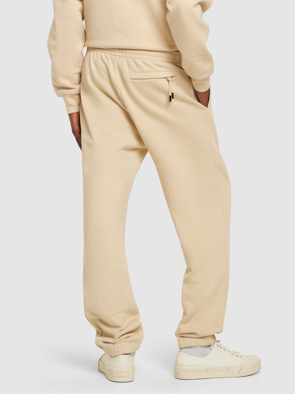 Shop Jacquemus Le Jogging  Cotton Sweatpants In Beige